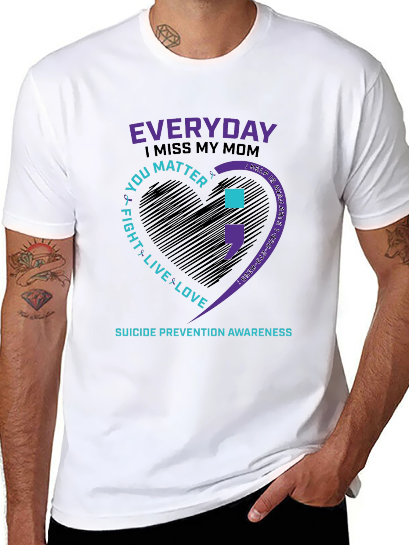 Suicide Prevention Awareness T-Shirt: Miss My Mom You Matter
