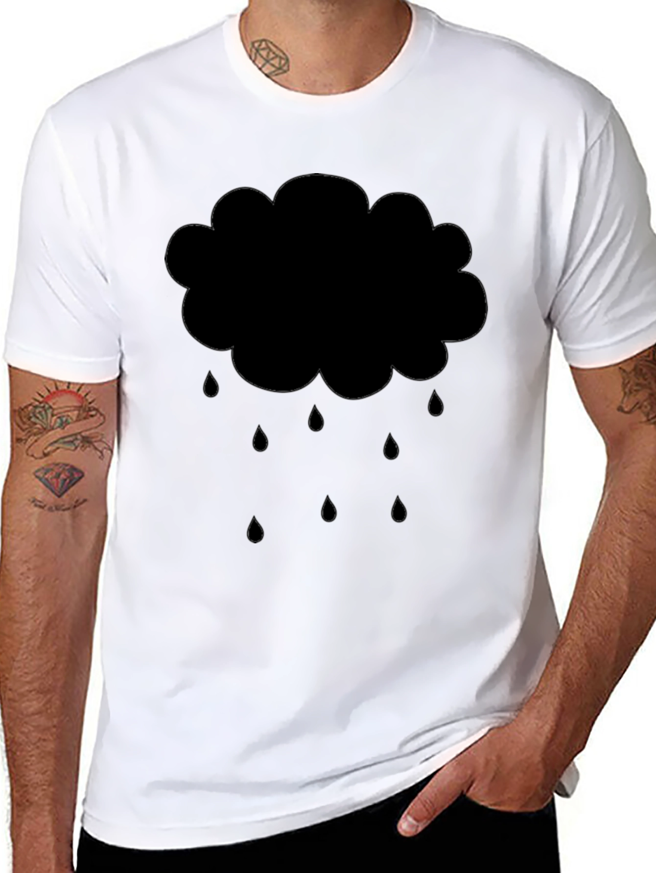 Rainy Day Cloud Graphic T-Shirt
