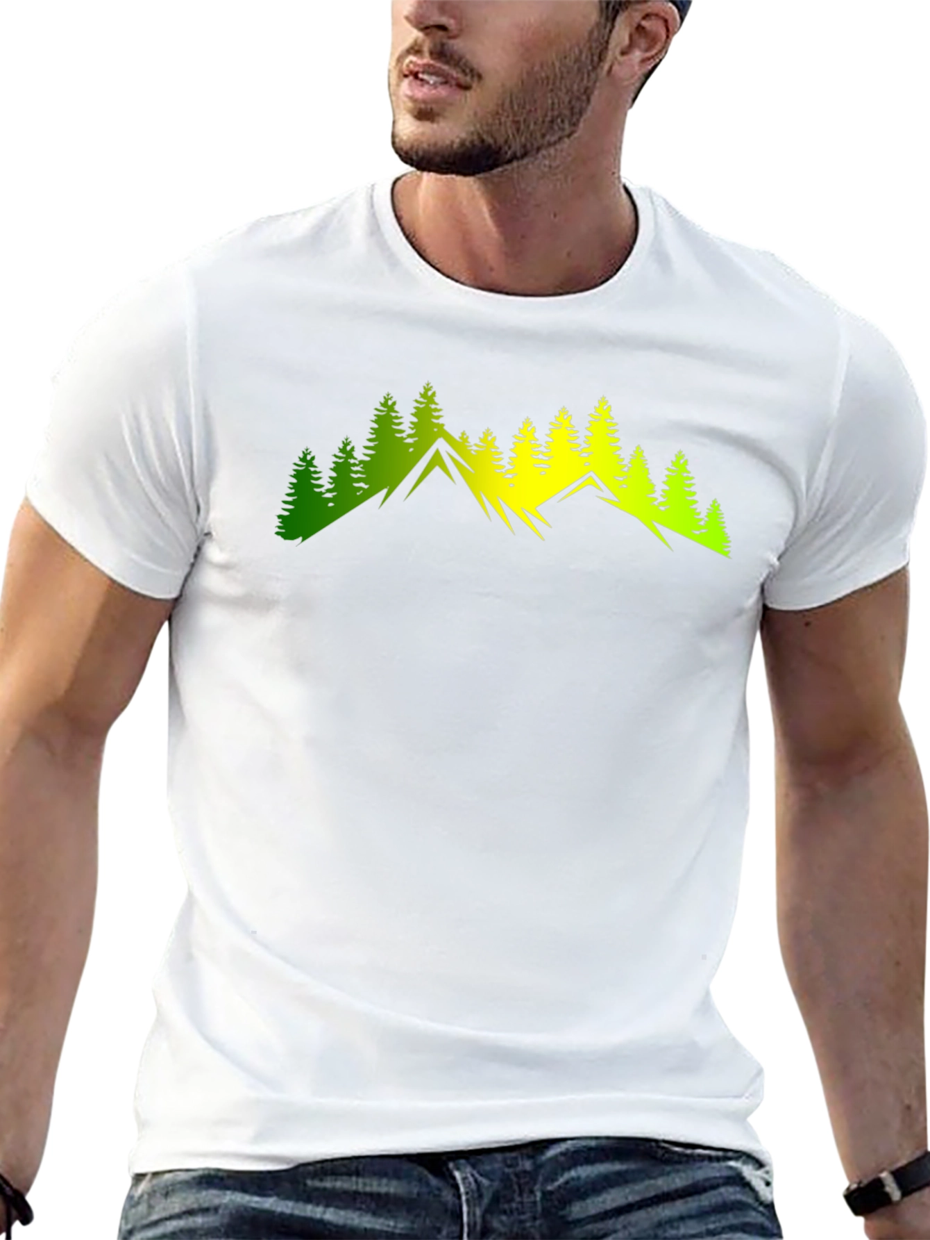 Mountain & Trees Graphic T-Shirt - Nature Lover Tee