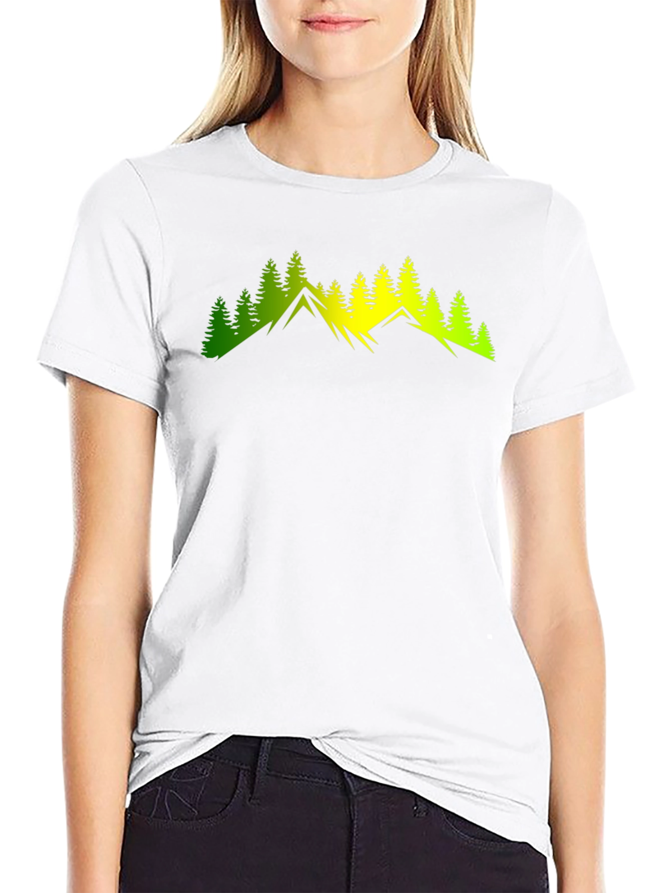Mountain & Trees Graphic T-Shirt - Nature Lover Tee