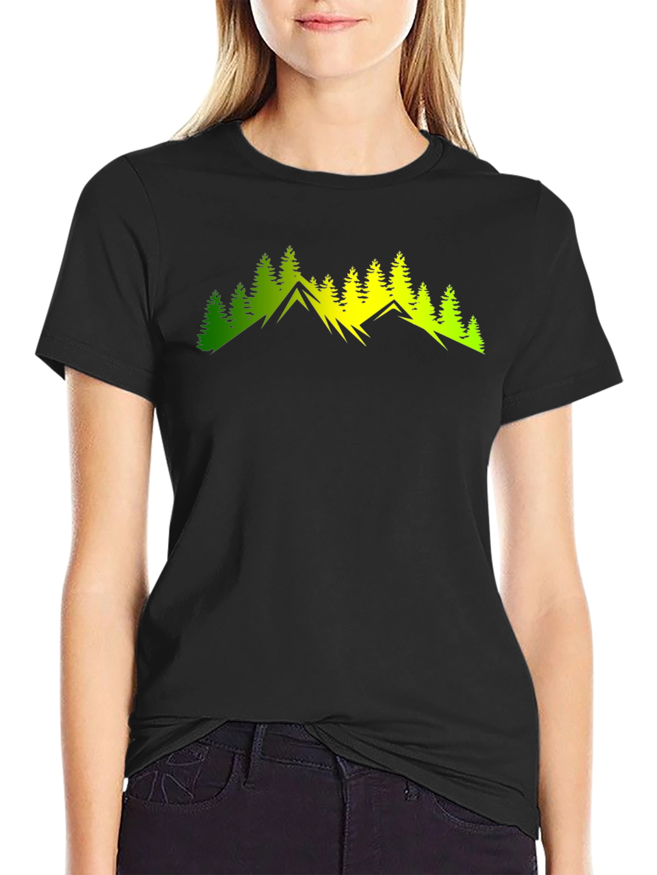 Mountain & Trees Graphic T-Shirt - Nature Lover Tee