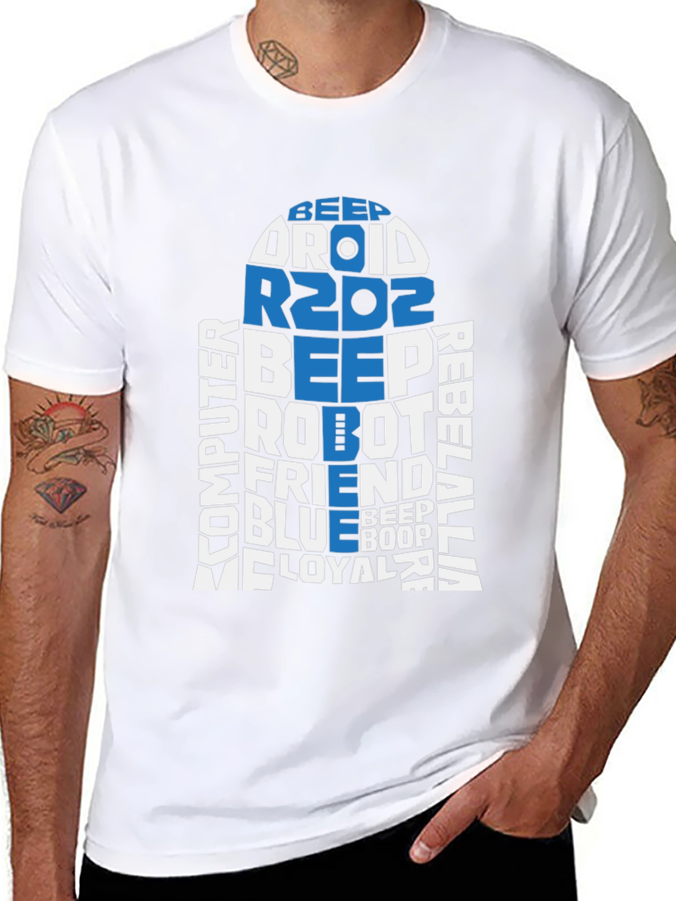 R2D2 Word Art T-Shirt