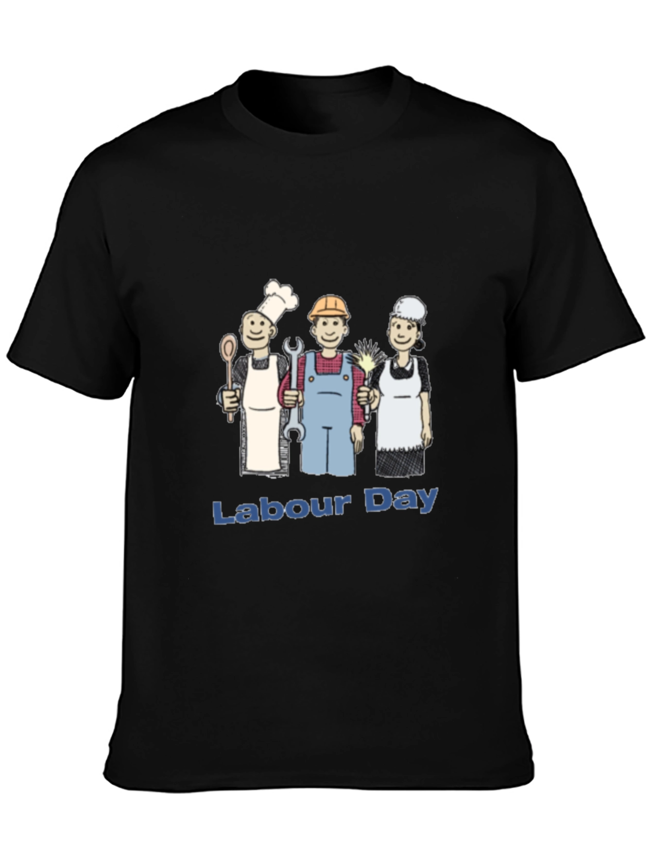 Labour Day Cartoon Graphic T-Shirt