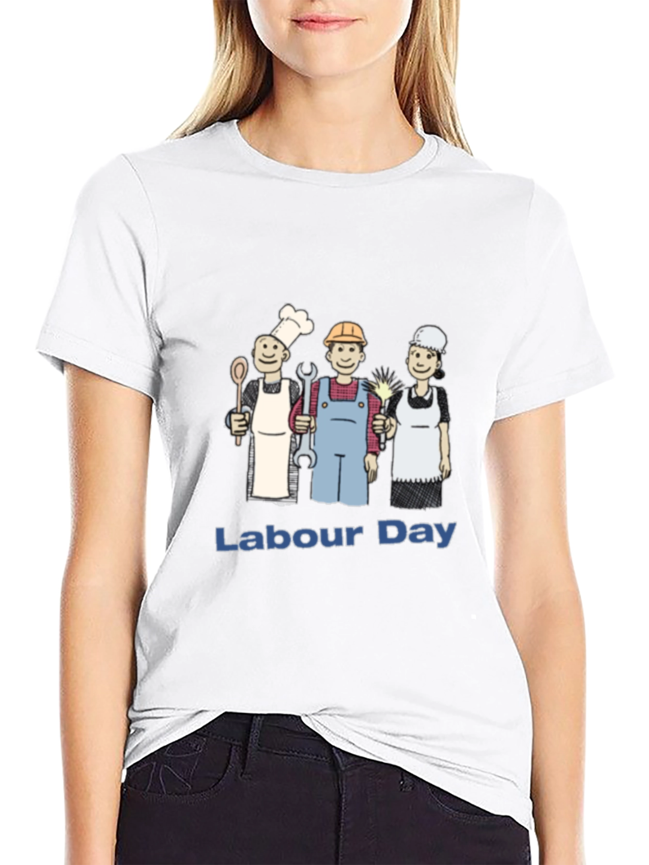 Labour Day Cartoon Graphic T-Shirt