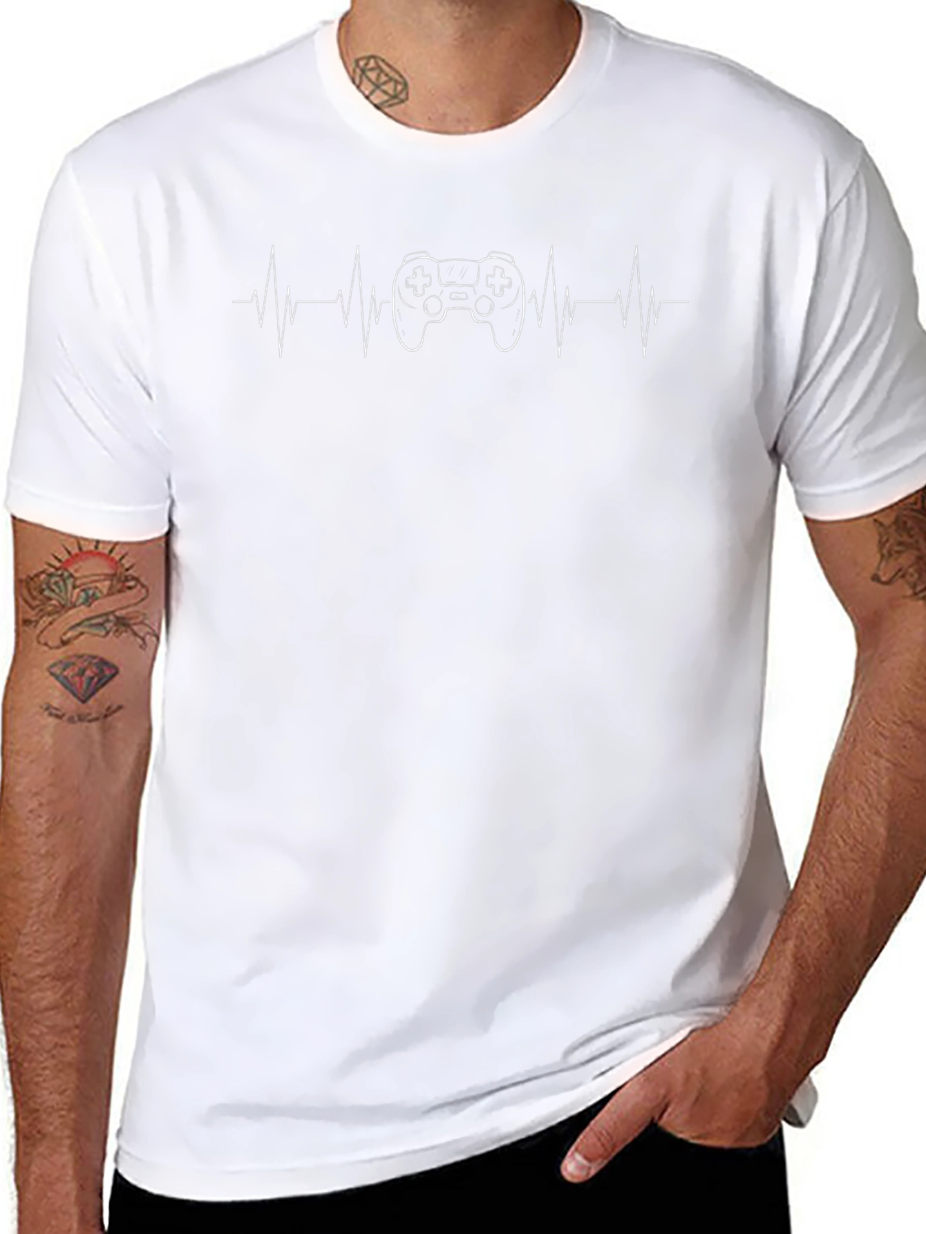 Gamer Heartbeat T-Shirt - Controller Pulse Graphic Tee
