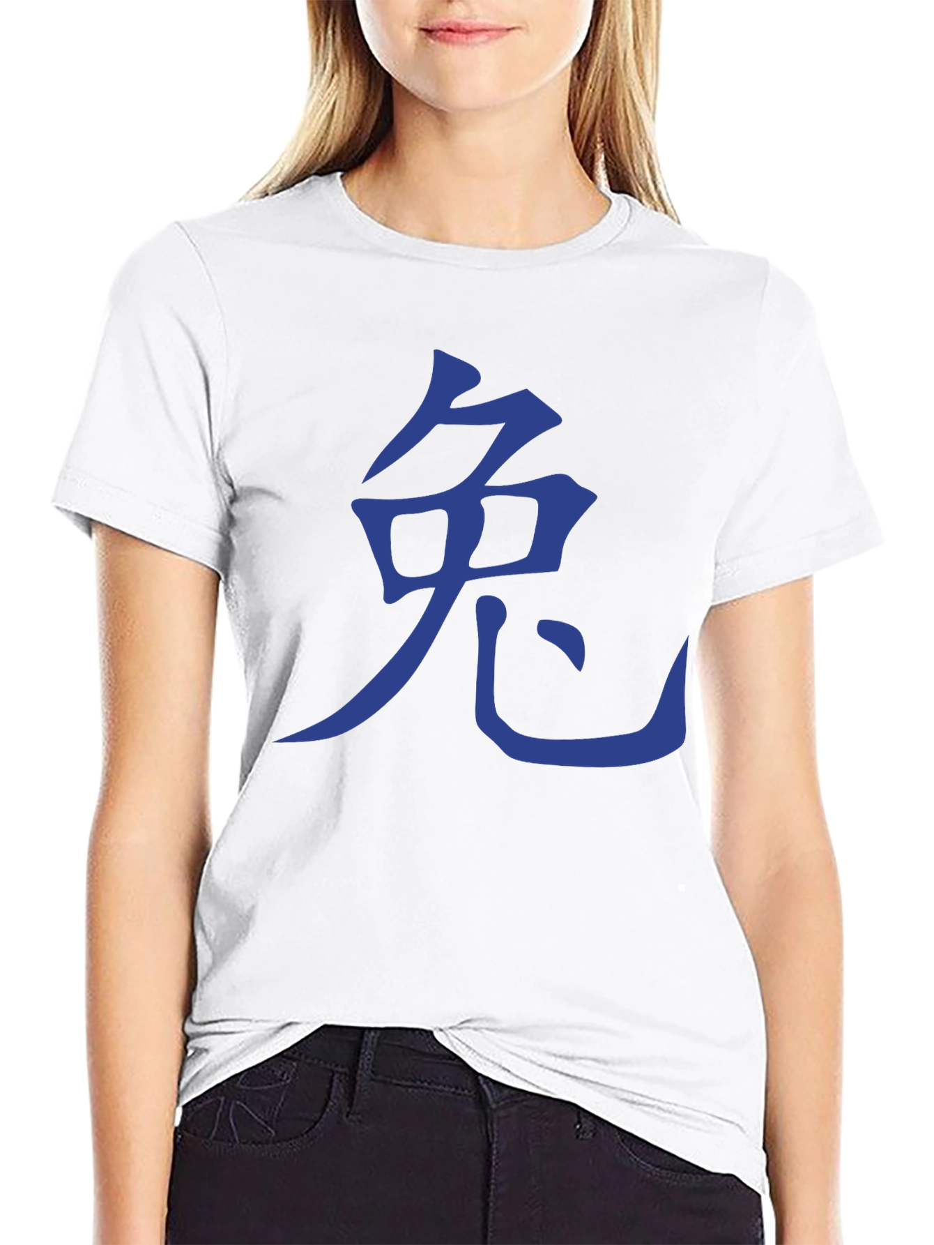 Rabbit Kanji Graphic Tee - Soft Cotton Black T-Shirt