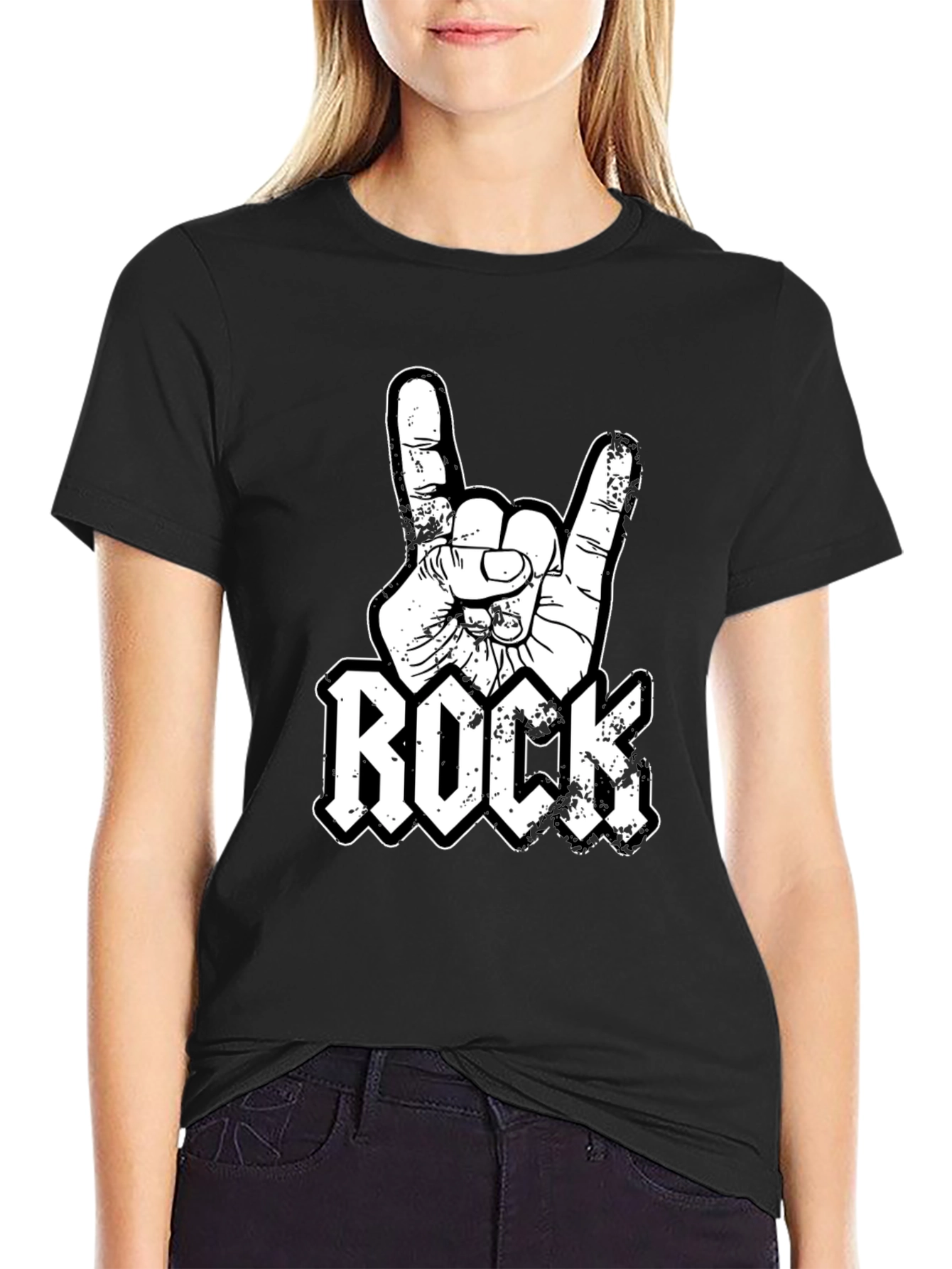 Rock On T-Shirt - Metal Hand Sign Design