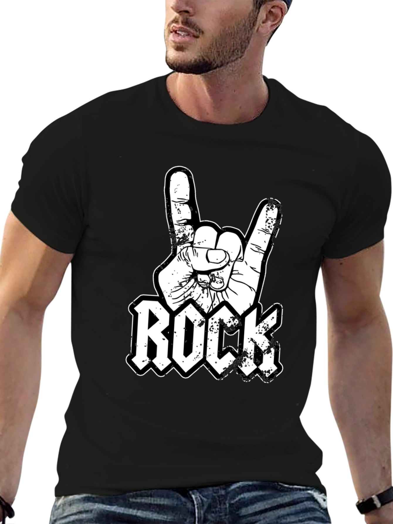 Rock On T-Shirt - Metal Hand Sign Design