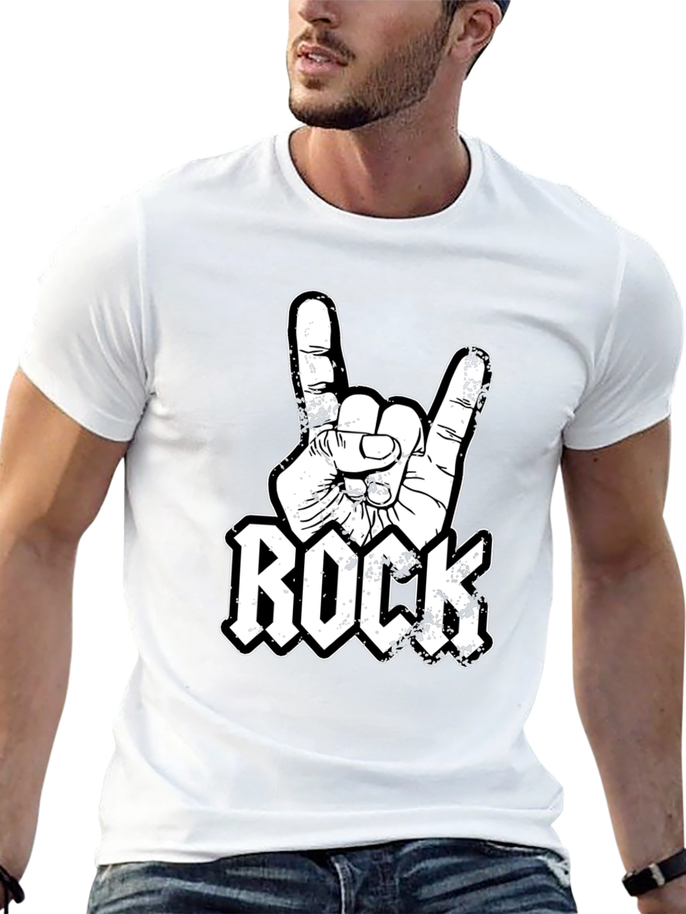 Rock On T-Shirt - Metal Hand Sign Design