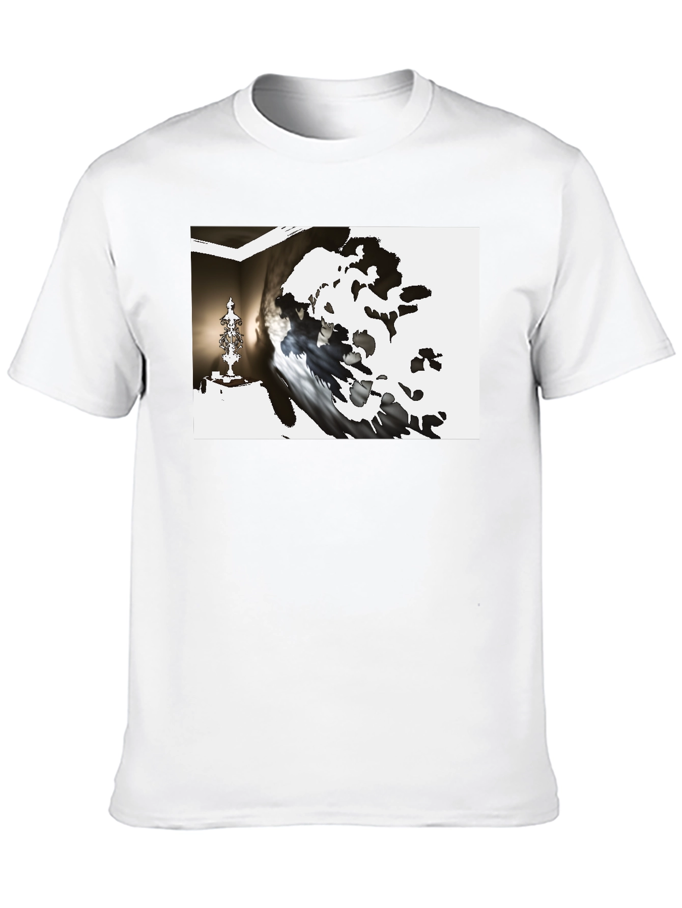 Abstract Art Print Black T-Shirt