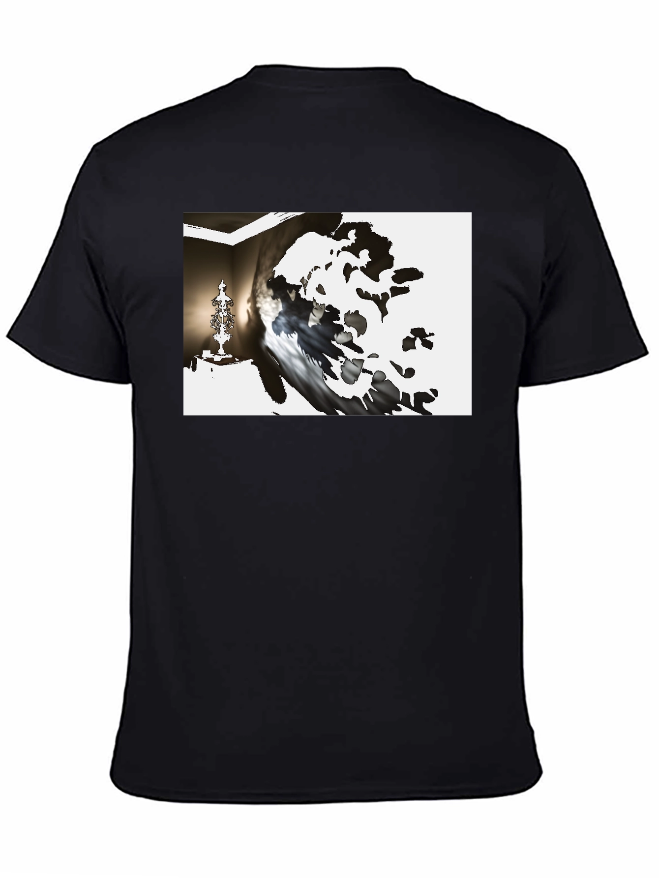Abstract Art Print Black T-Shirt