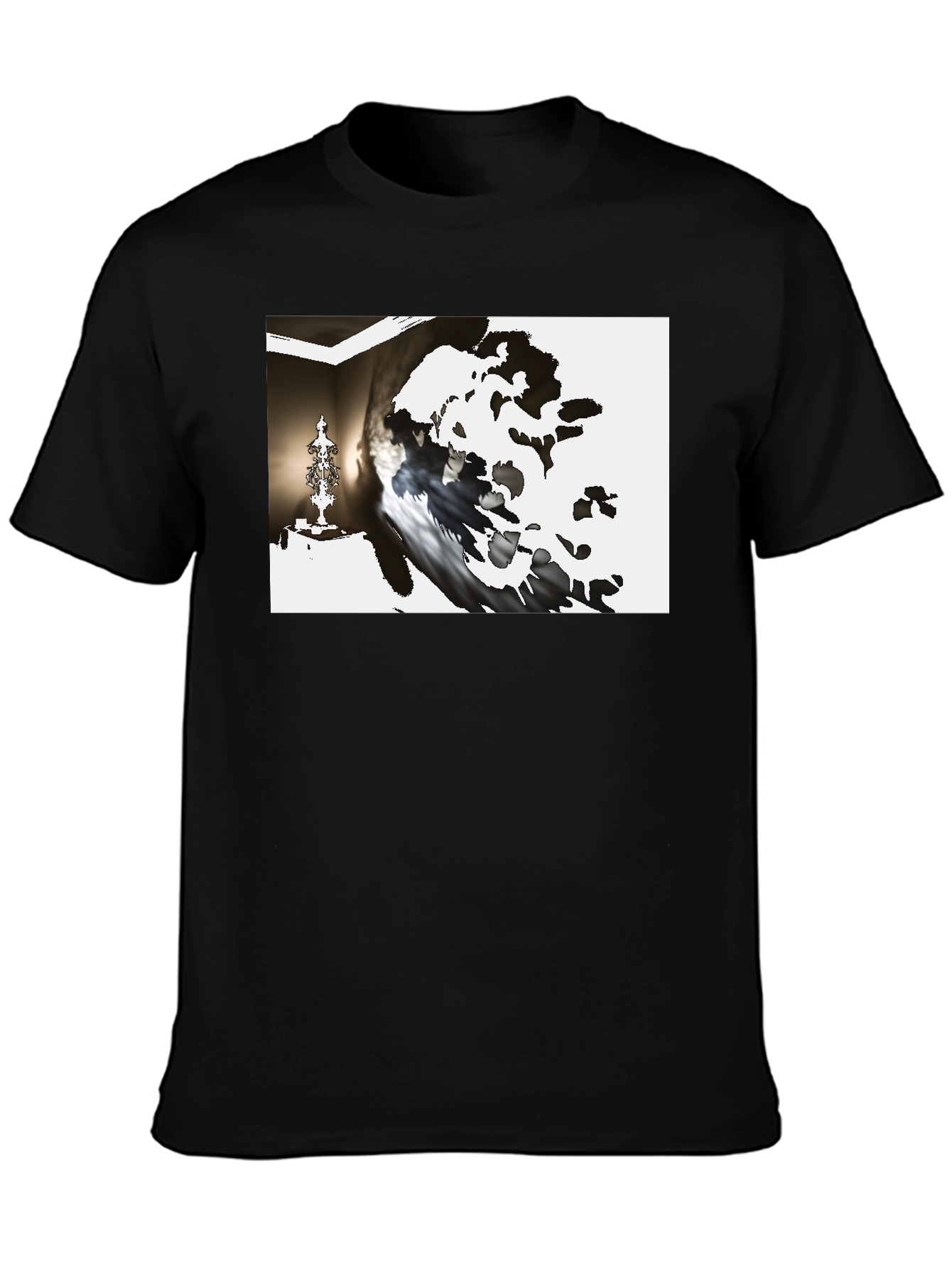 Abstract Art Print Black T-Shirt