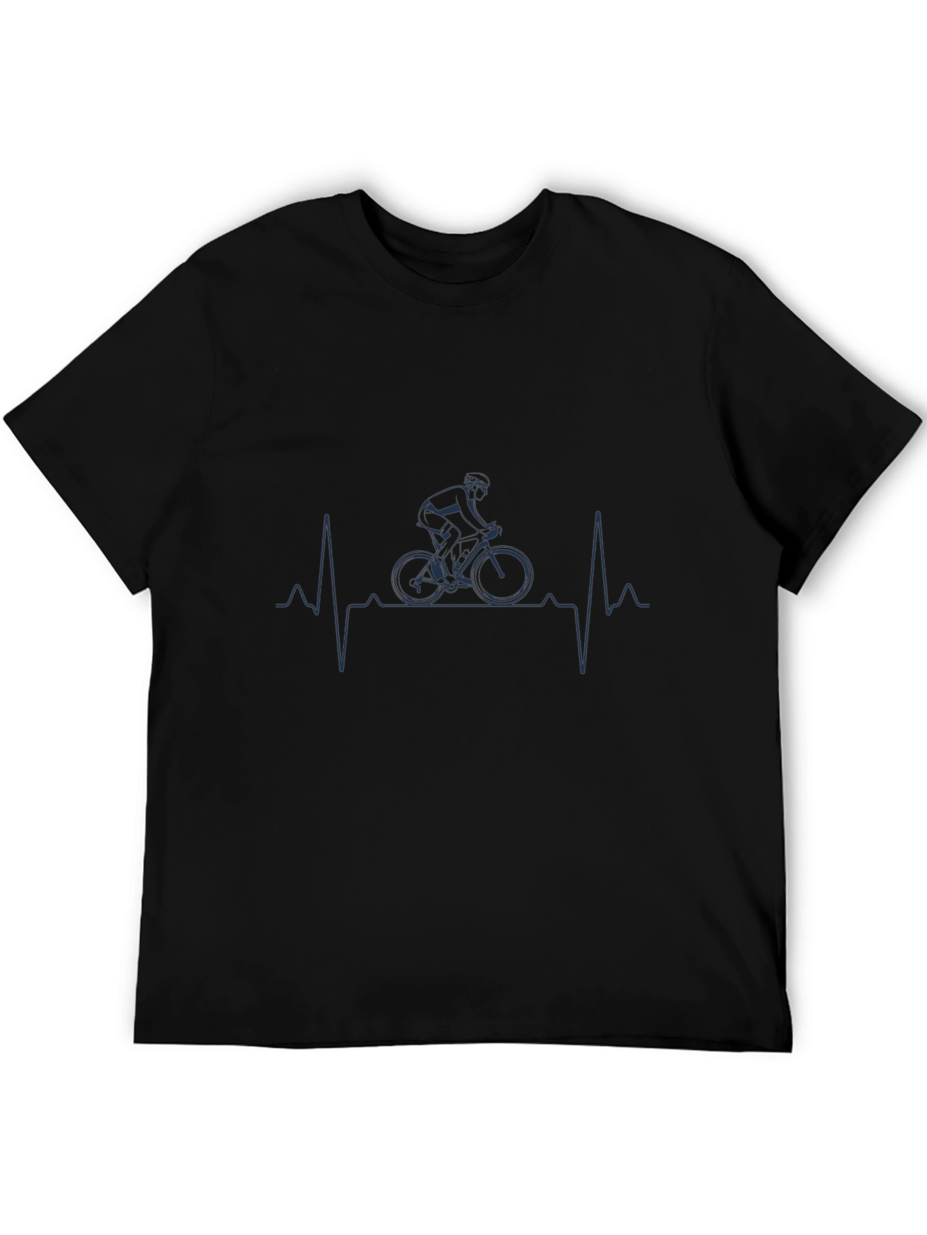 Cyclist Heartbeat Graphic Tee - Black