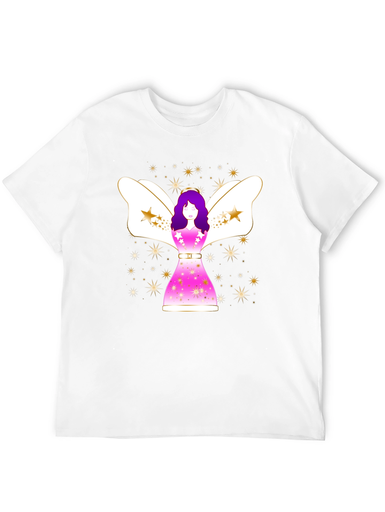 Angel Star Graphic Black T-Shirt