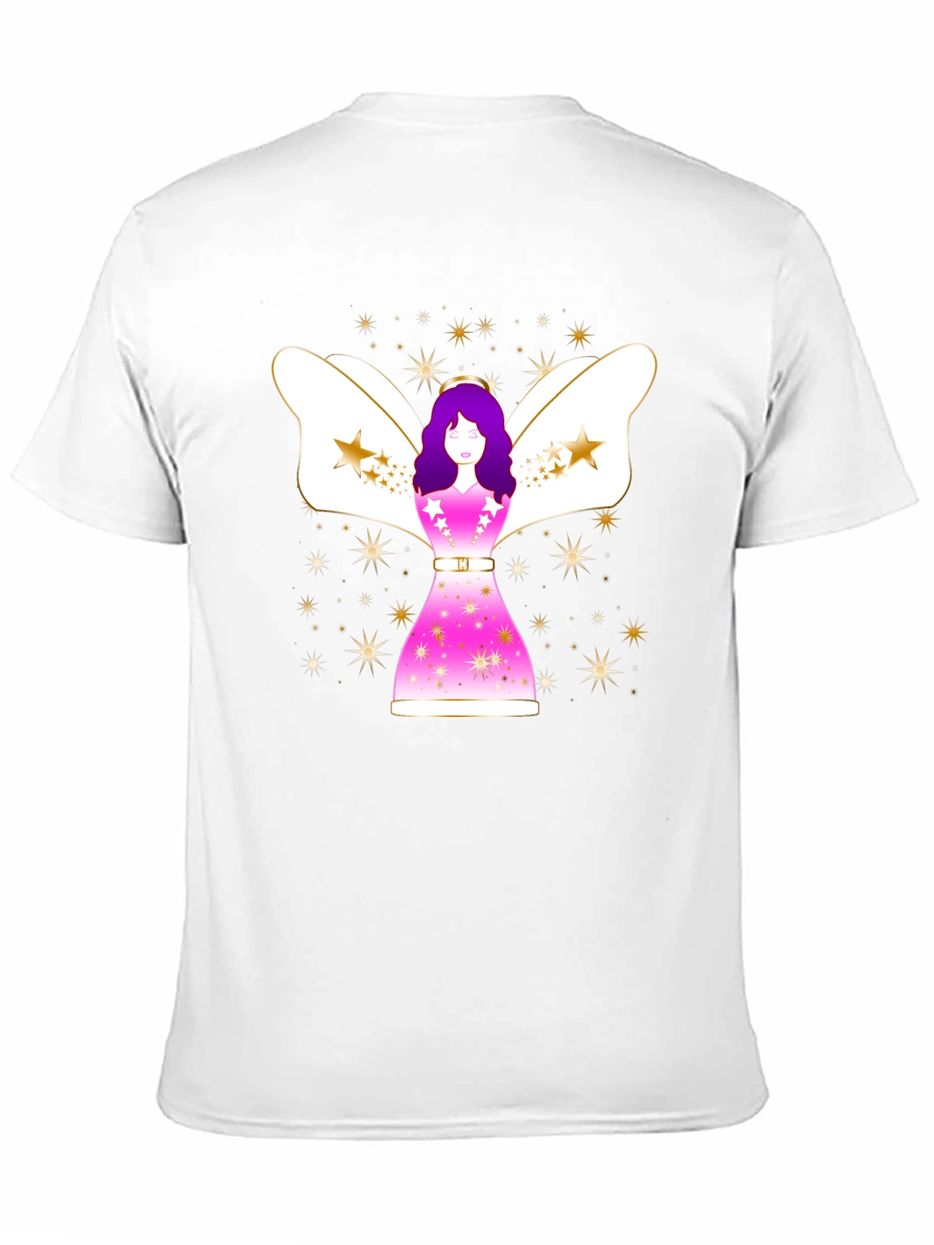 Angel Star Graphic Black T-Shirt
