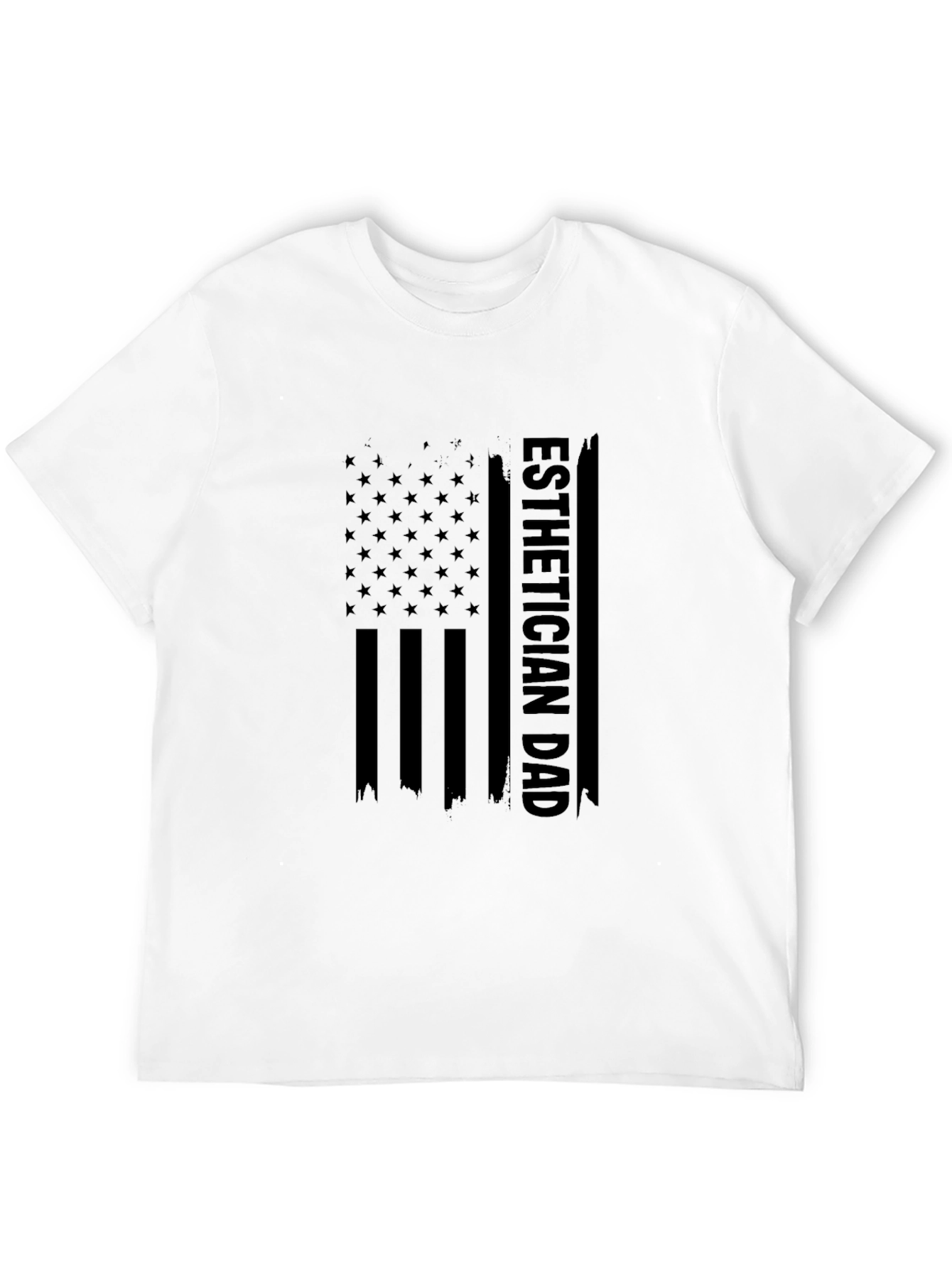 Esthetician Dad USA Flag Graphic T-Shirt