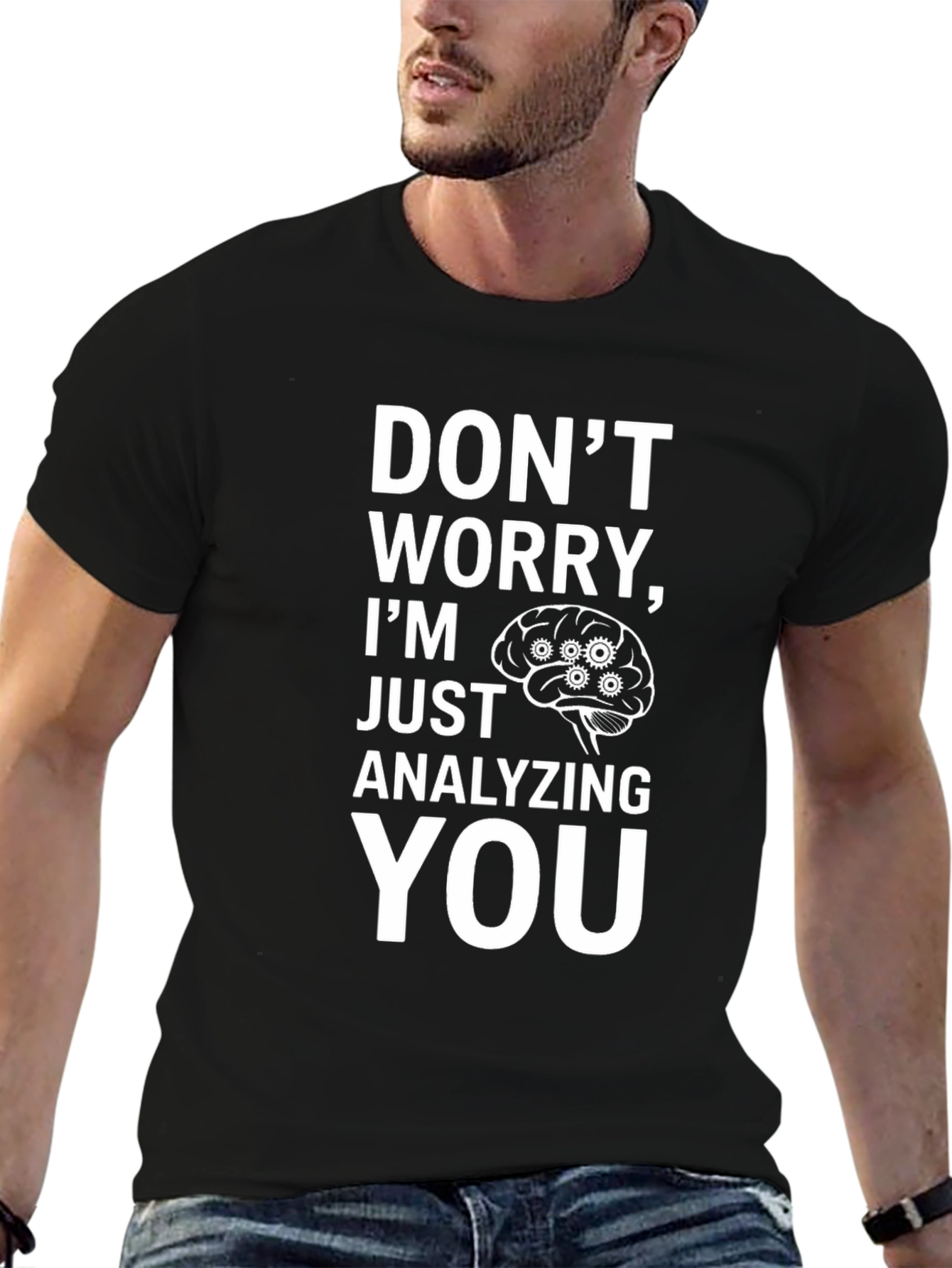Analyzing You Brain Gear T-Shirt - Clever Graphic Tee
