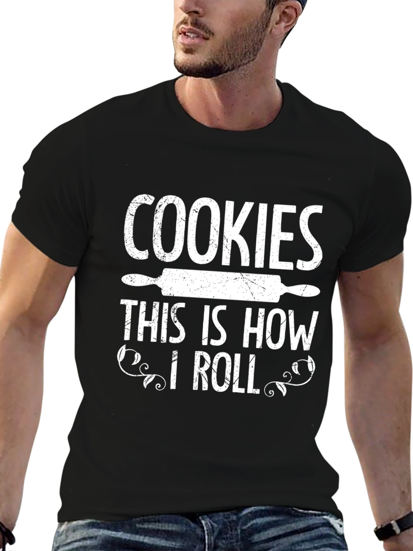 Cookies This is How I Roll Black T-Shirt