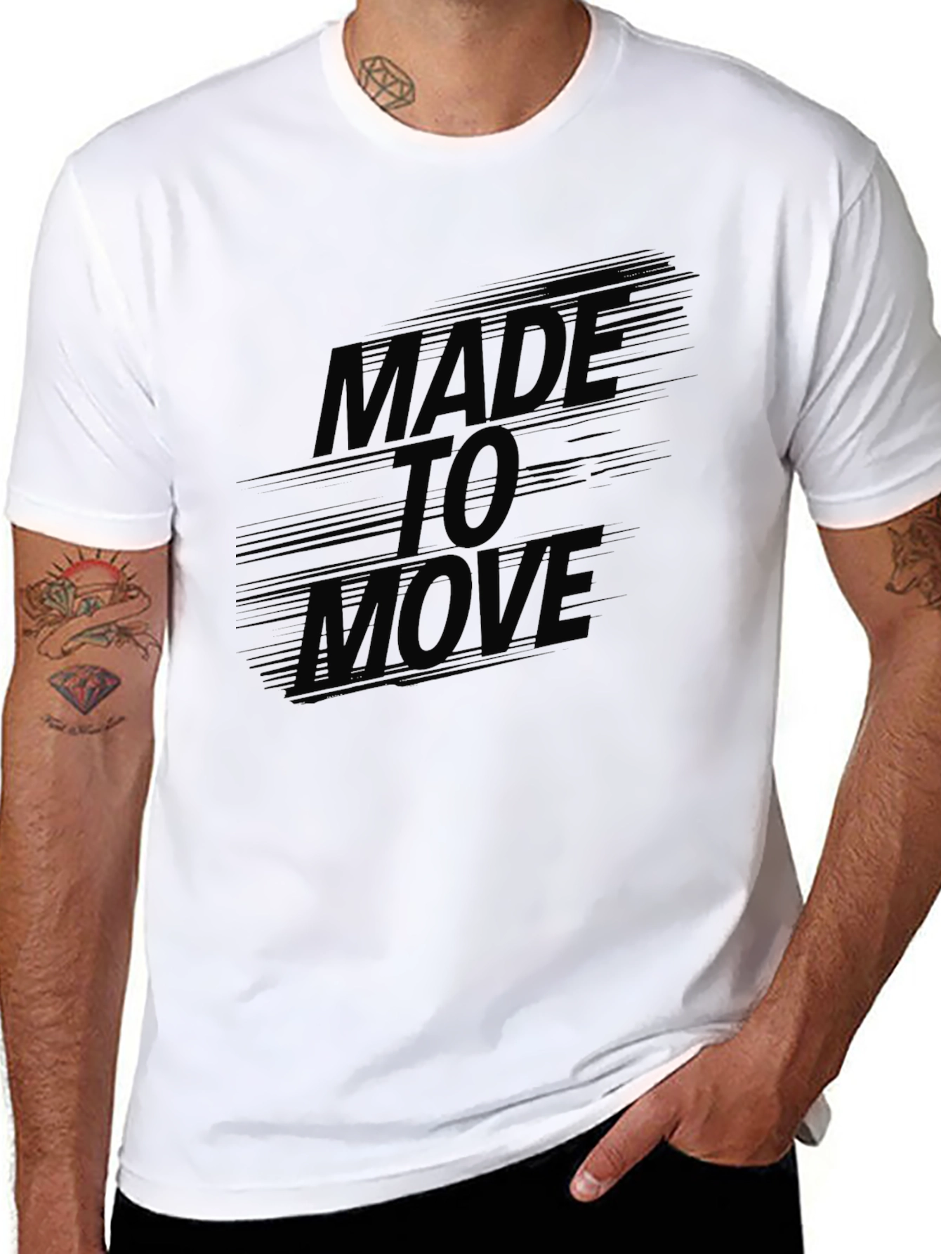 Made to Move Black Graphic Tee