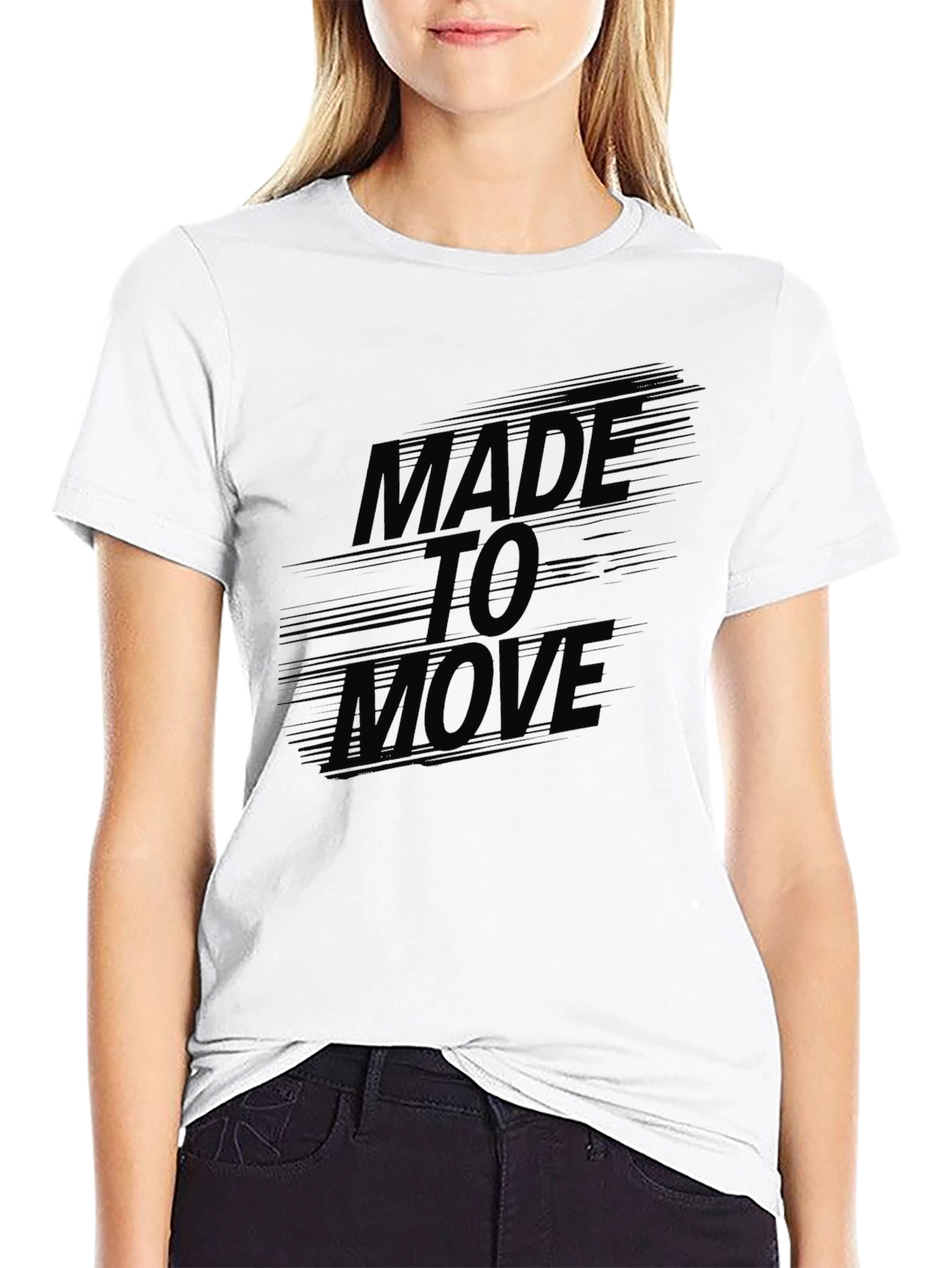 Made to Move Black Graphic Tee