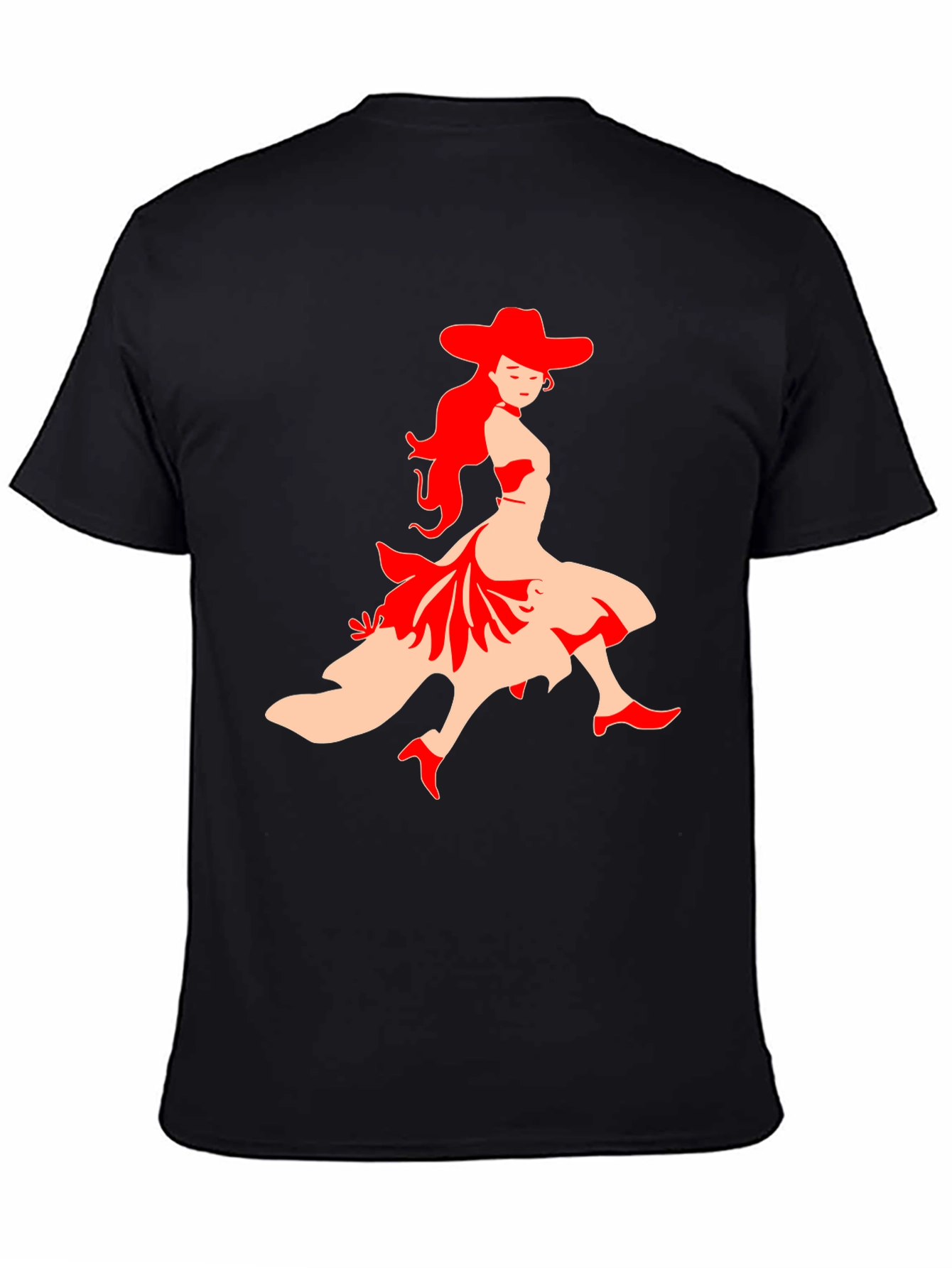 Flamenco Dancer Graphic Tee - Black