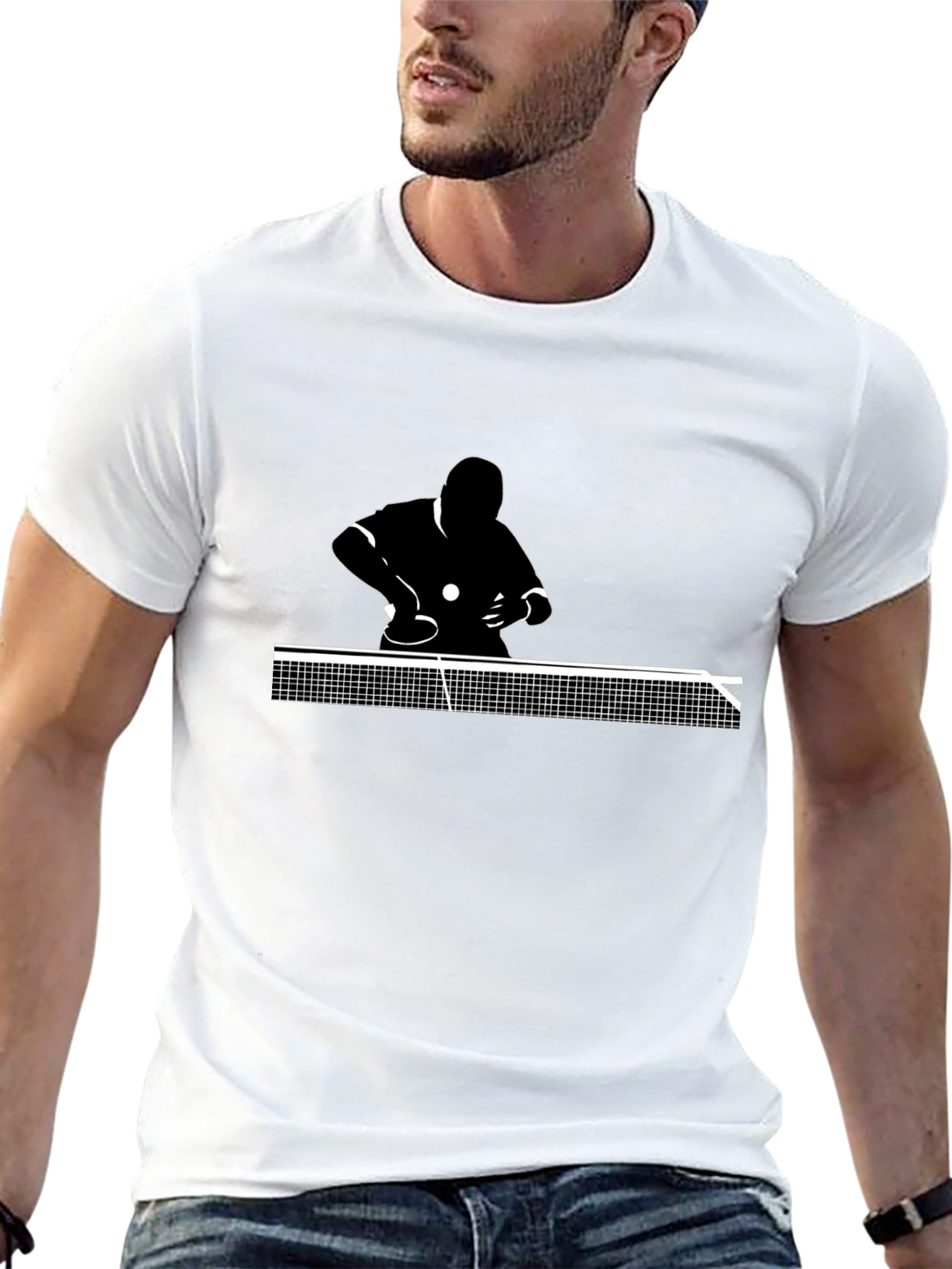 Ping Pong Player Black T-Shirt