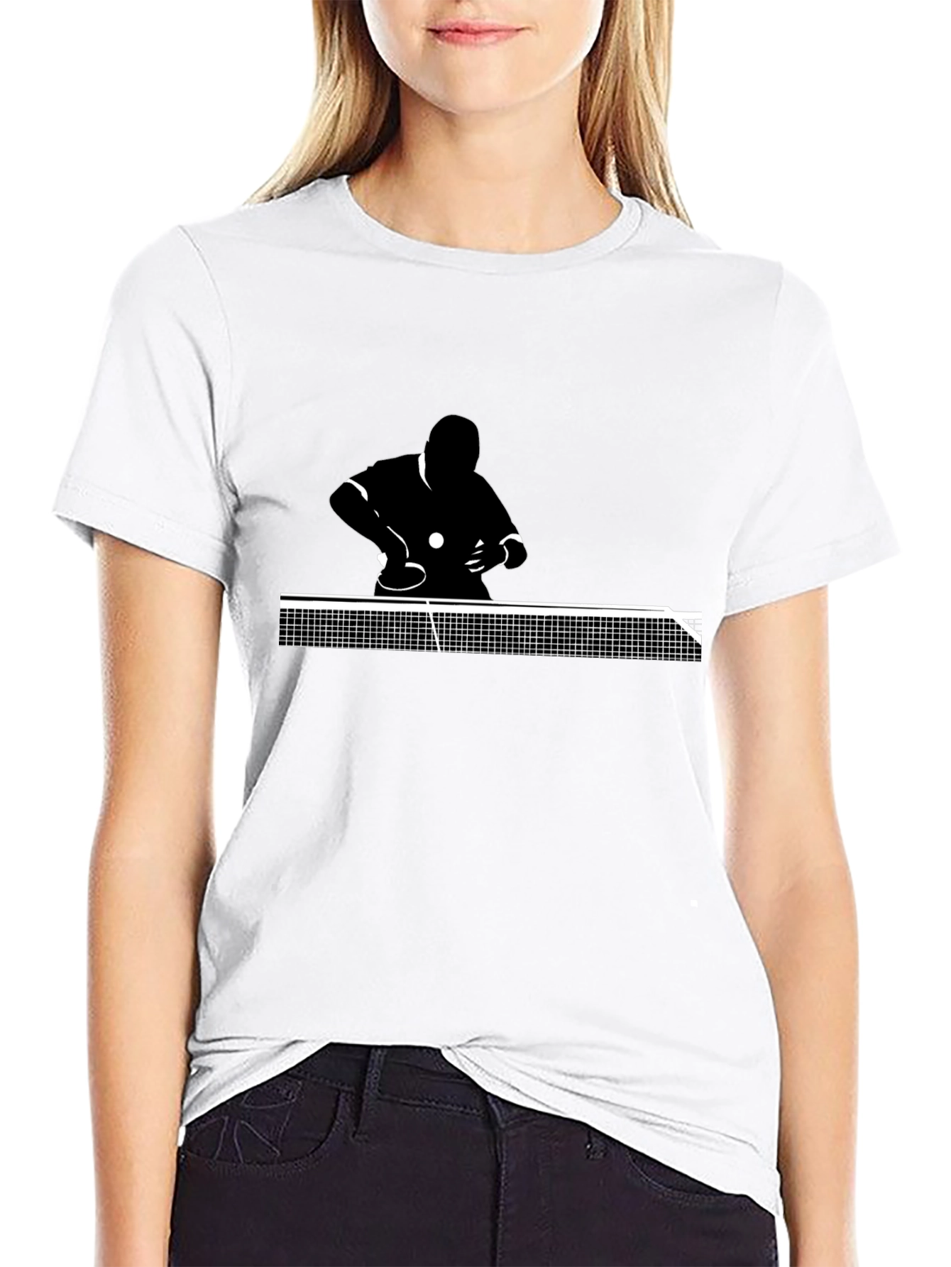 Ping Pong Player Black T-Shirt