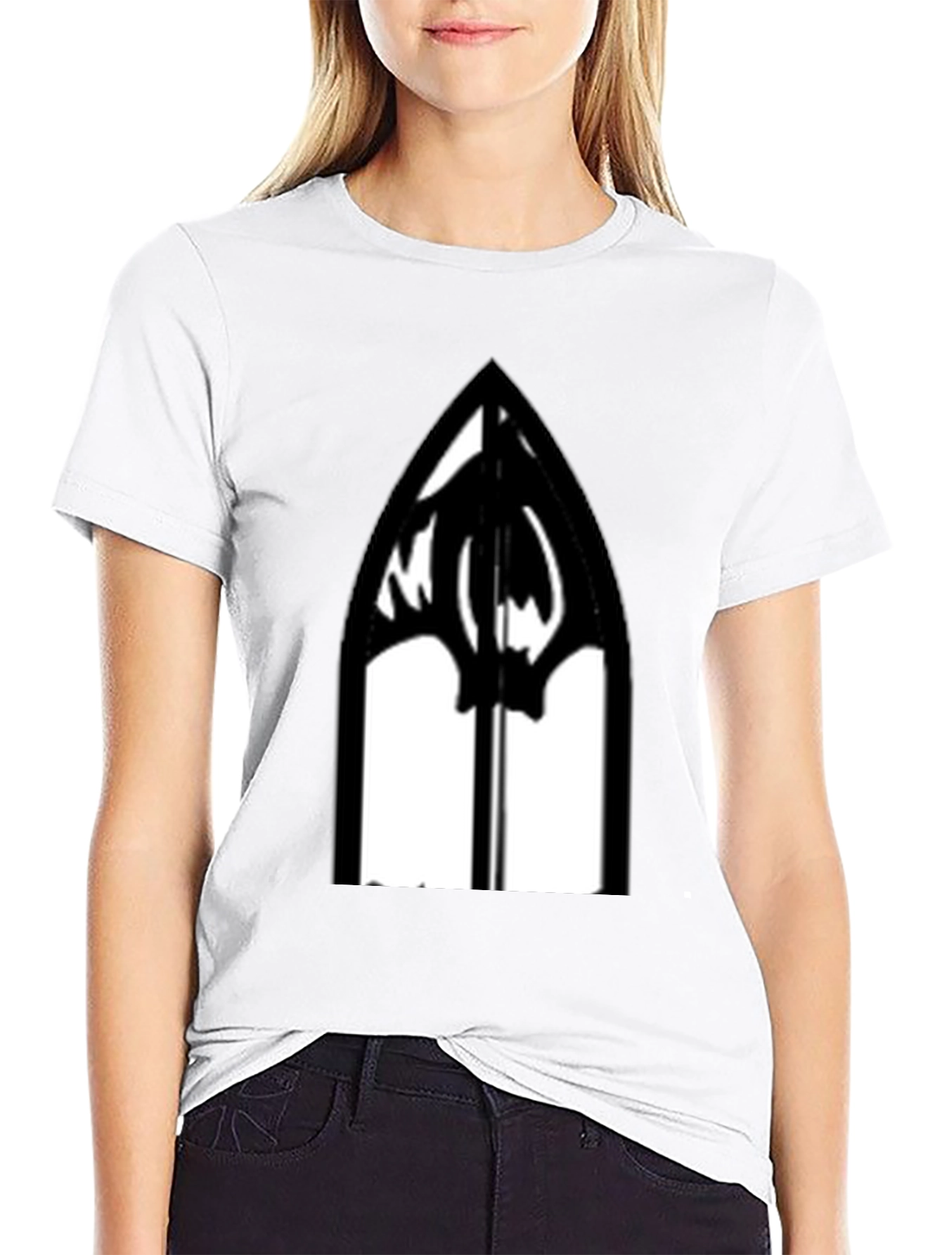 Gothic Window T-Shirt - Black Graphic Tee