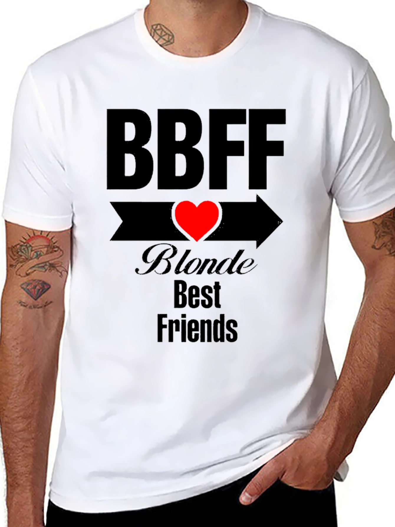 BBFF Blonde Best Friends Black T-Shirt