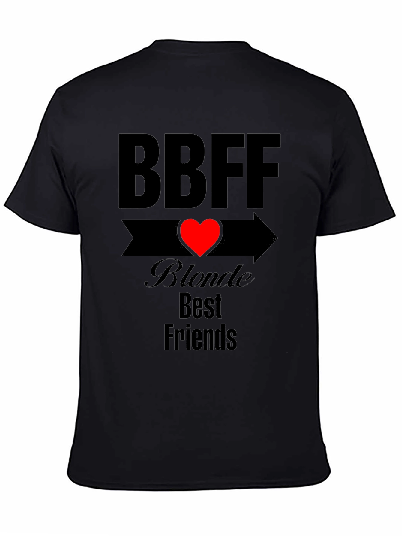 BBFF Blonde Best Friends Black T-Shirt