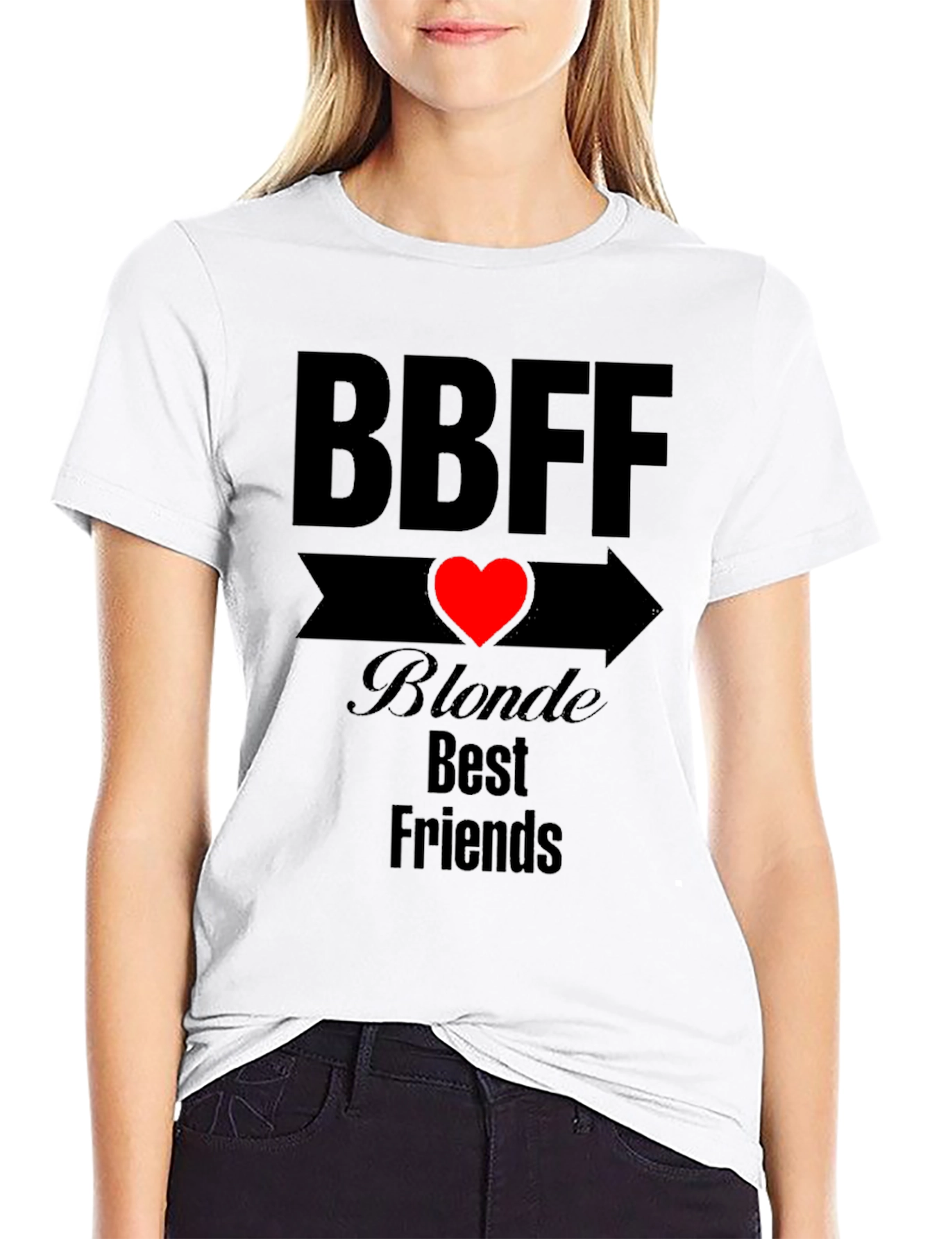 BBFF Blonde Best Friends Black T-Shirt