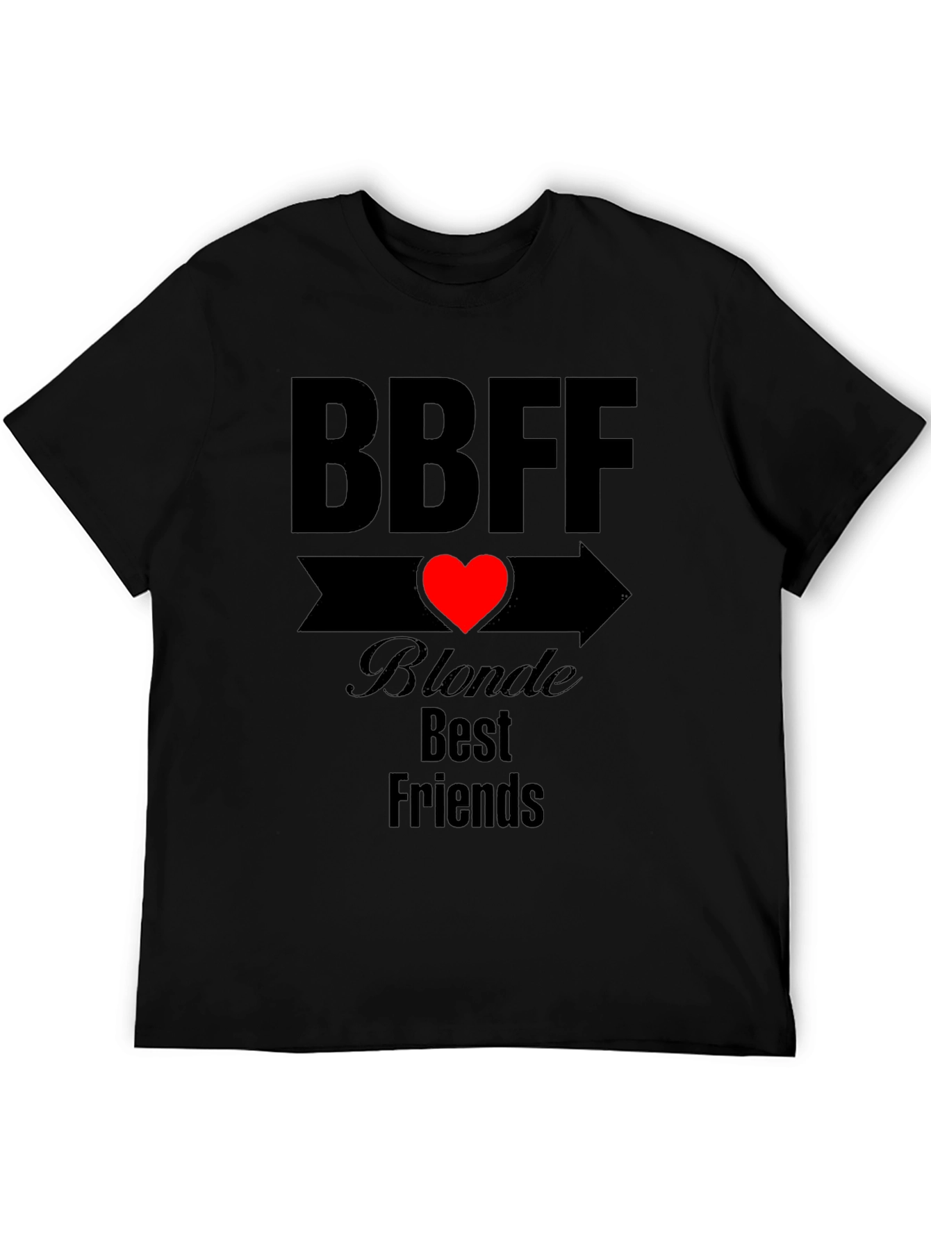 BBFF Blonde Best Friends Black T-Shirt