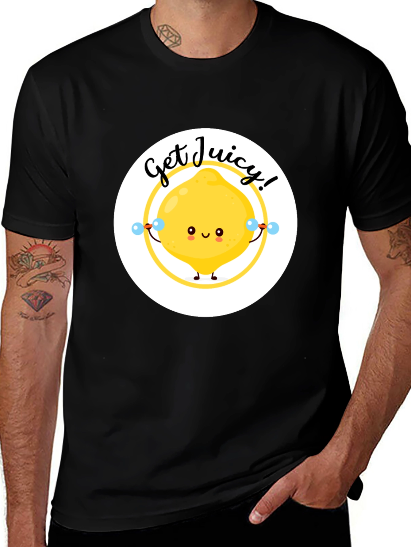 Get Juicy Lemon Graphic Tee - Cute Fruit T-Shirt