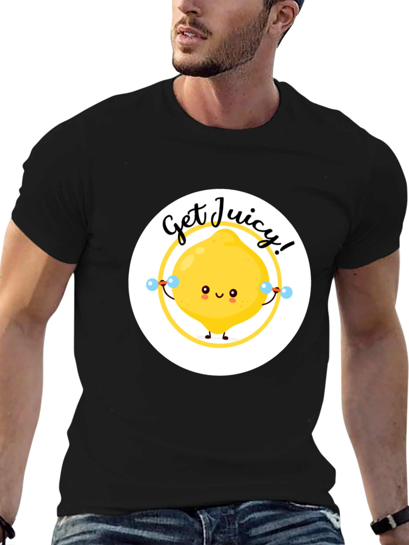 Get Juicy Lemon Graphic Tee - Cute Fruit T-Shirt
