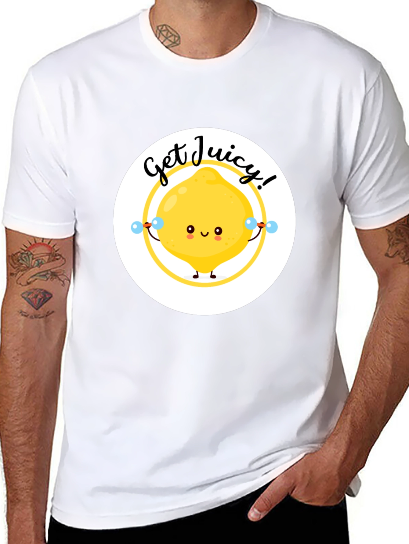 Get Juicy Lemon Graphic Tee - Cute Fruit T-Shirt