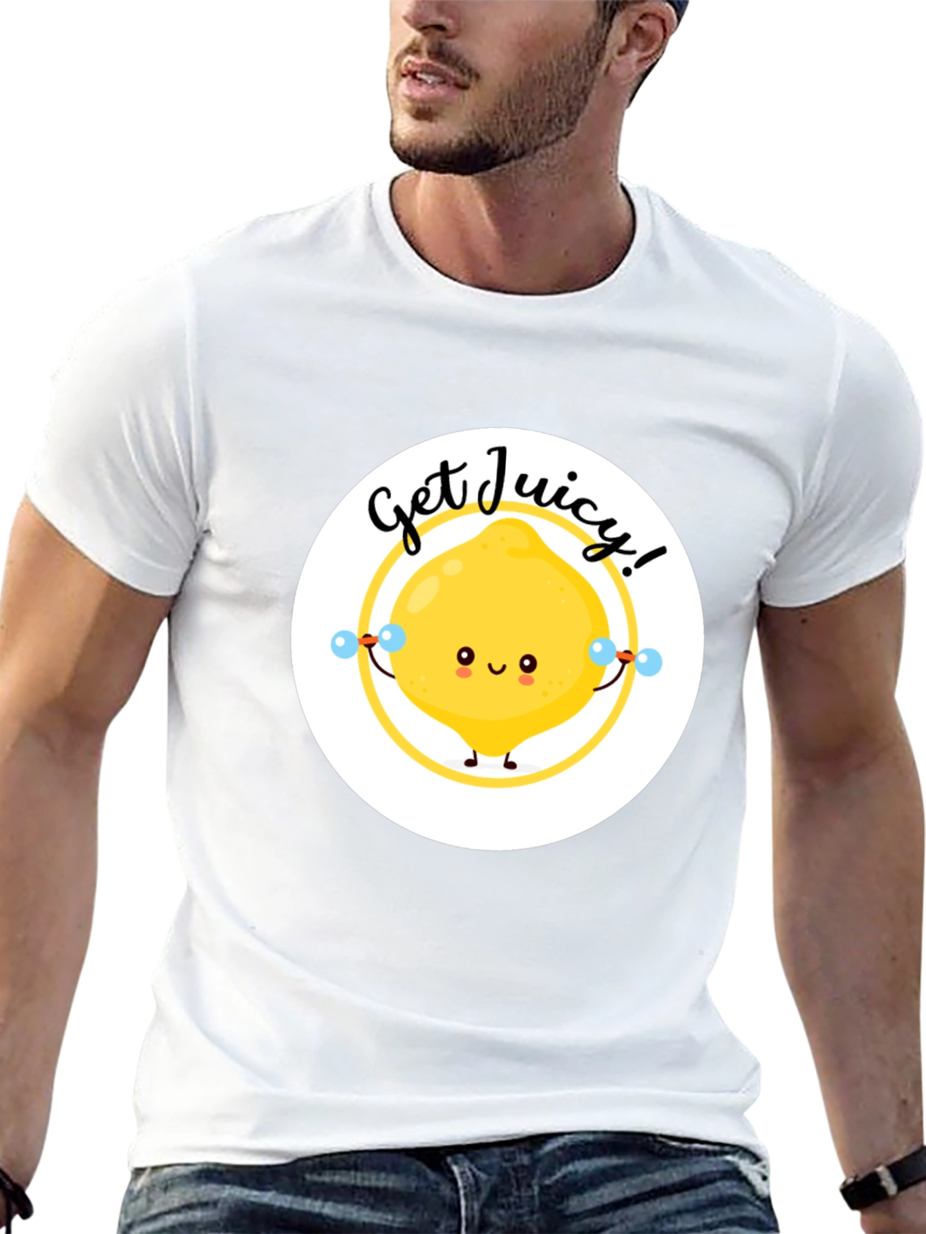 Get Juicy Lemon Graphic Tee - Cute Fruit T-Shirt