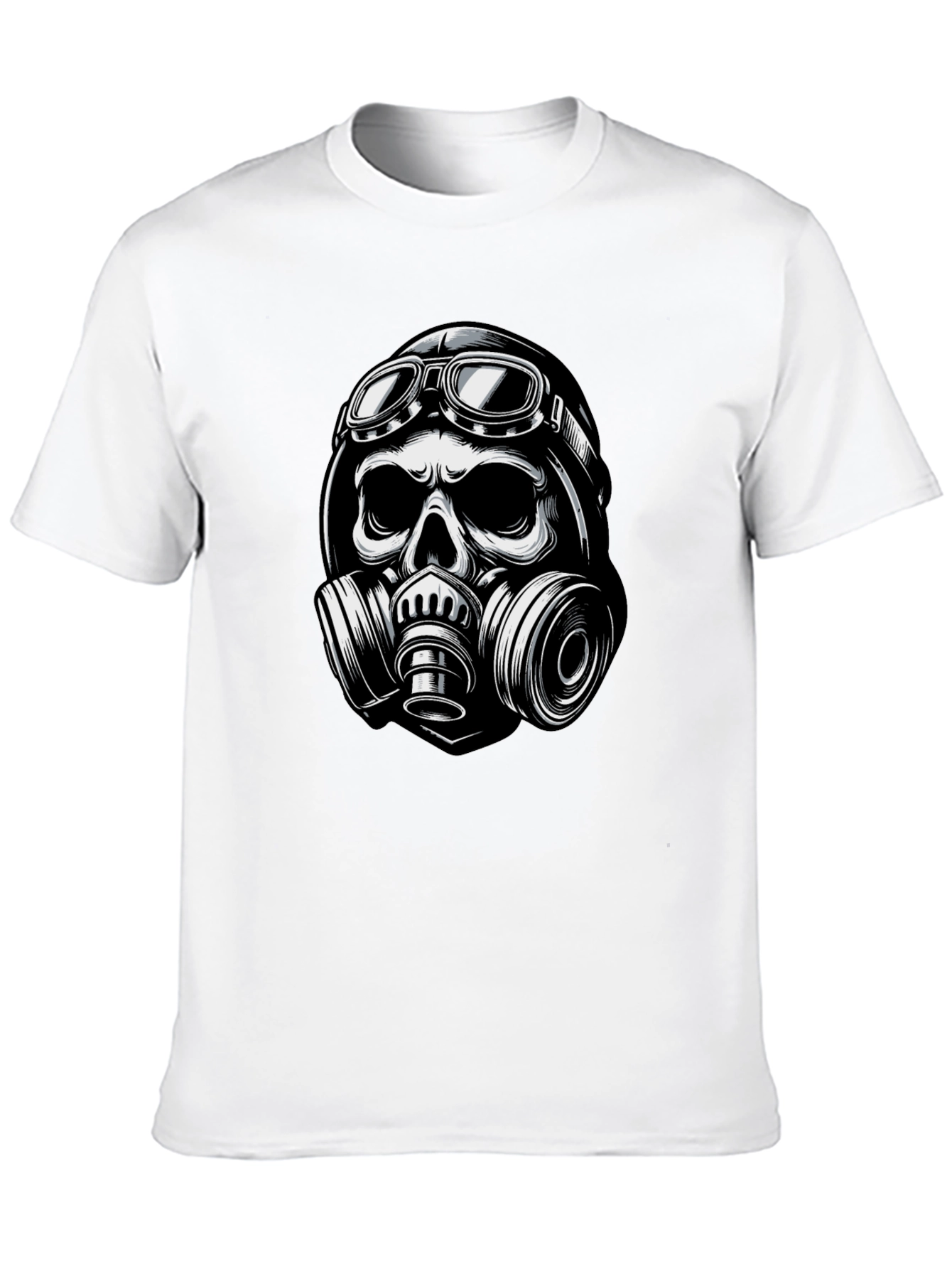Skull Gas Mask Graphic T-Shirt