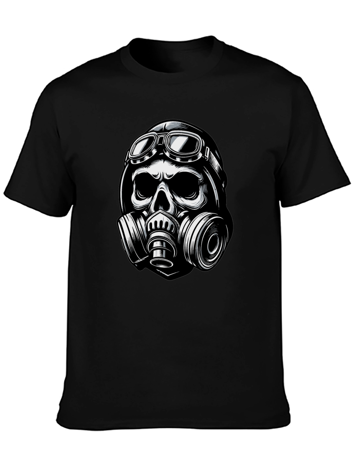 Skull Gas Mask Graphic T-Shirt