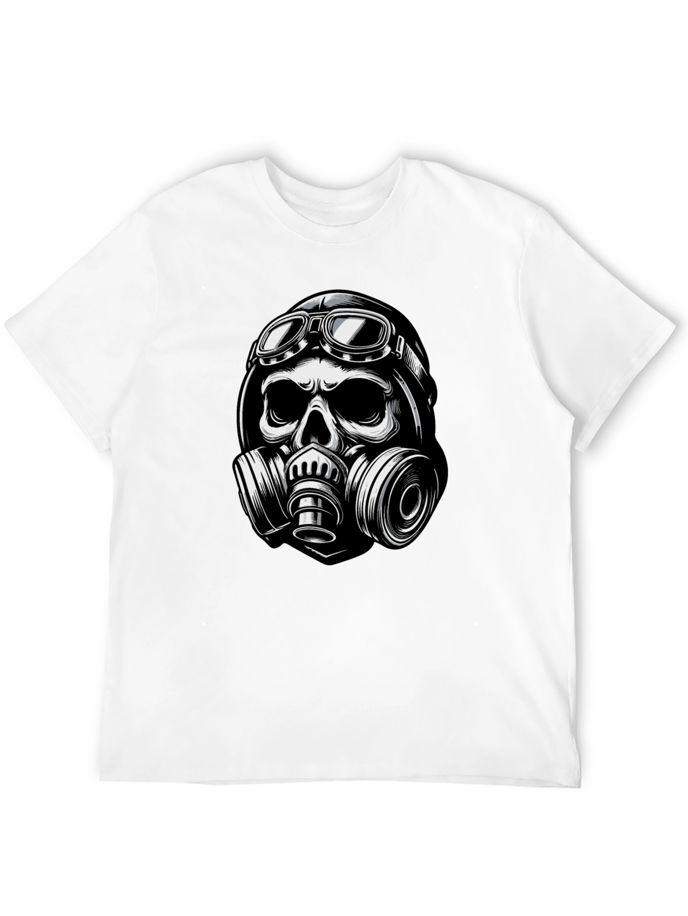 Skull Gas Mask Graphic T-Shirt