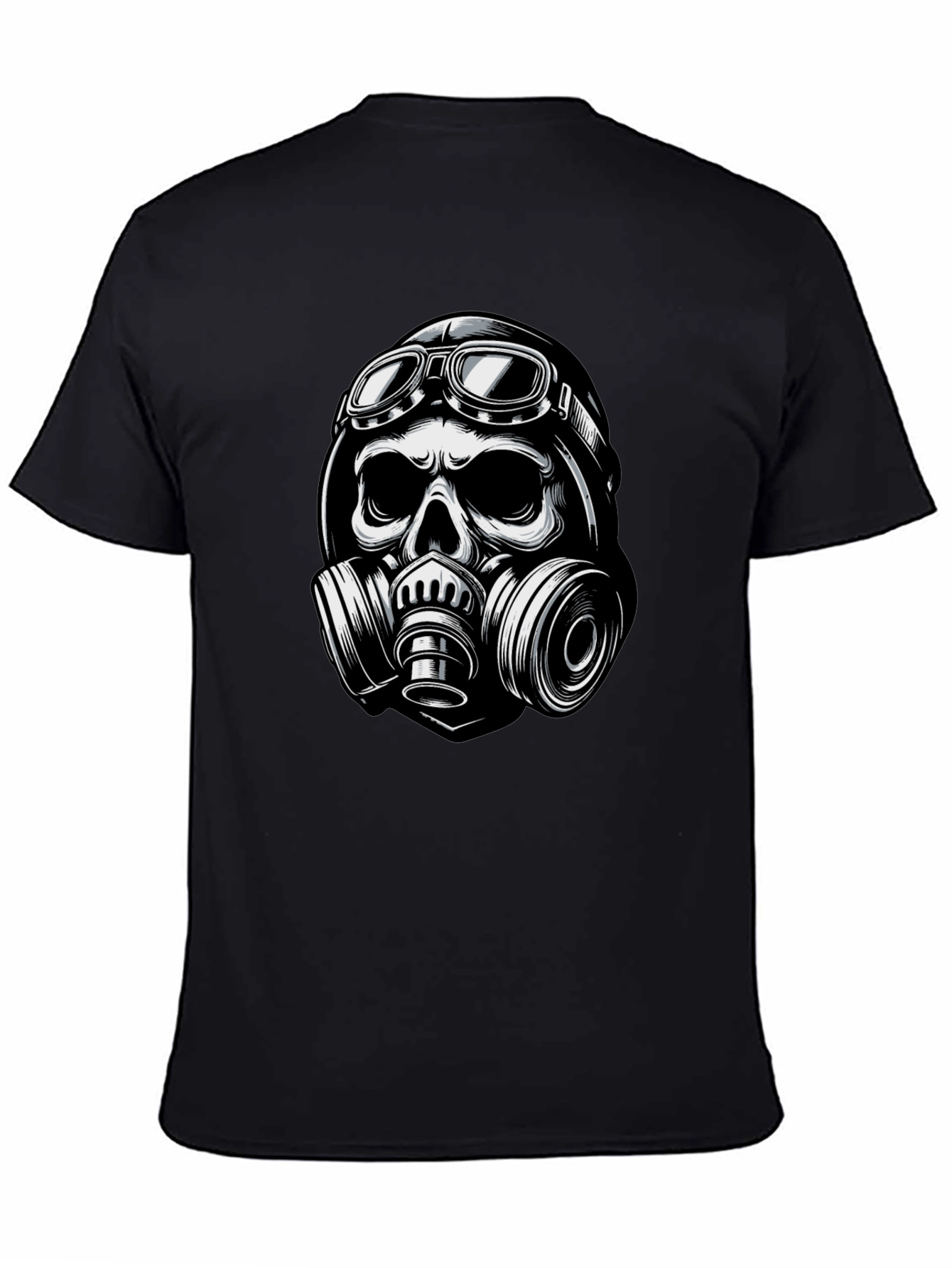 Skull Gas Mask Graphic T-Shirt