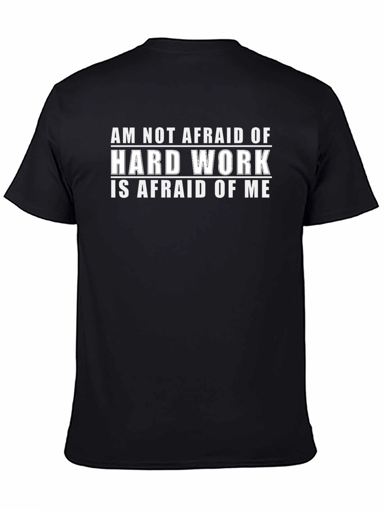 Hard Work Graphic Tee - Black Cotton T-Shirt