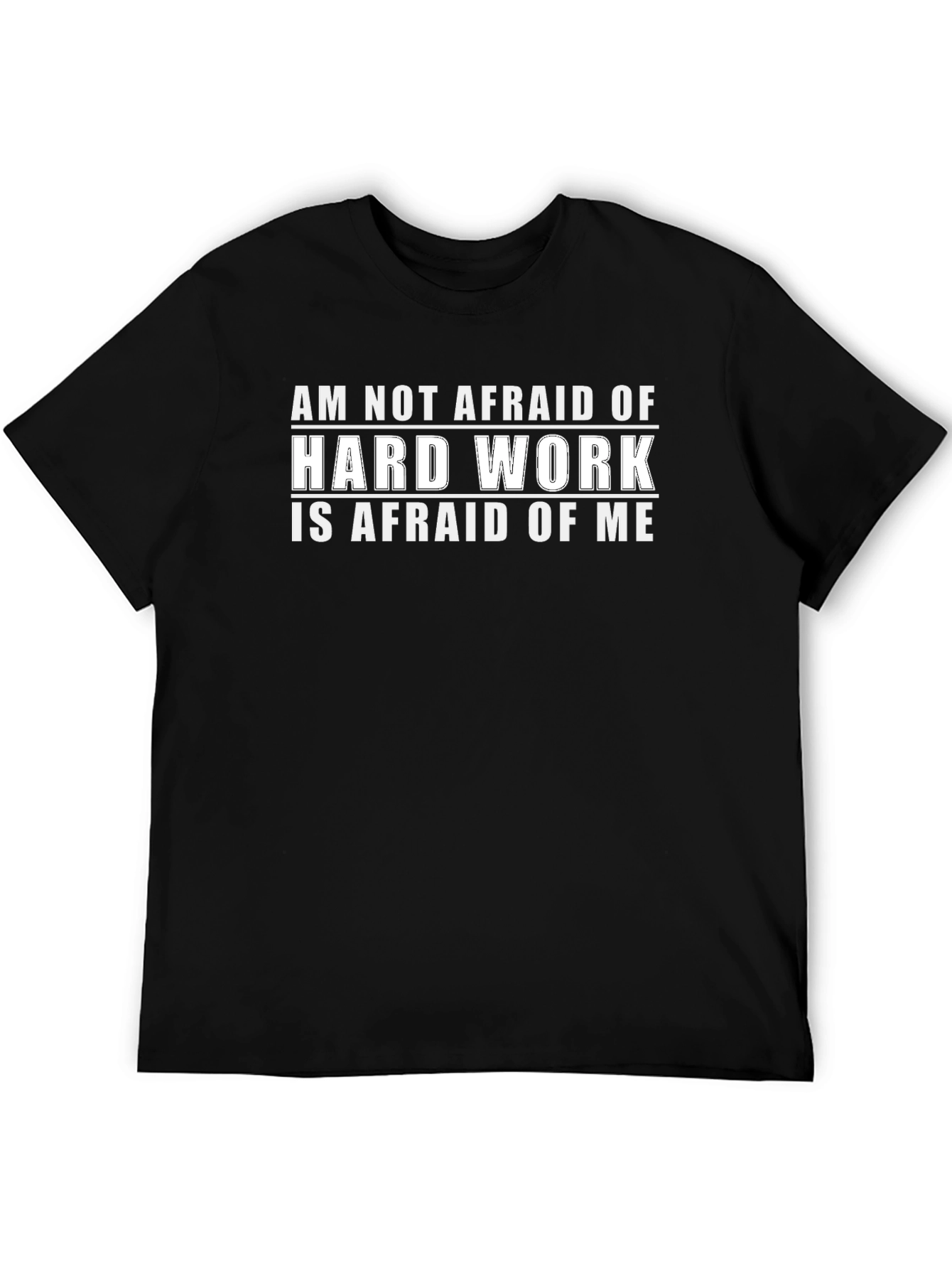 Hard Work Graphic Tee - Black Cotton T-Shirt