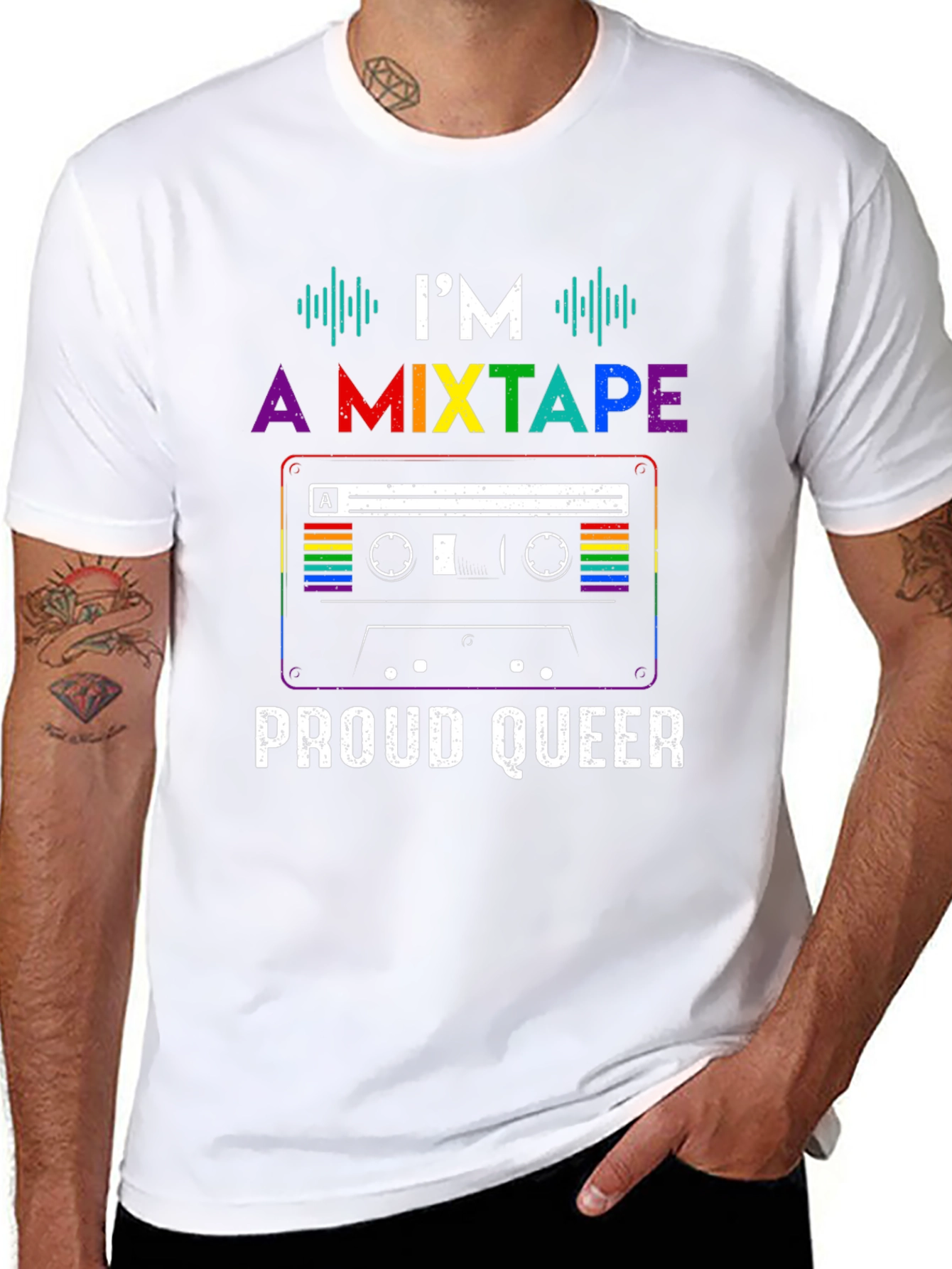 Proud Queer Mixtape T-Shirt - LGBTQ+ Pride Apparel