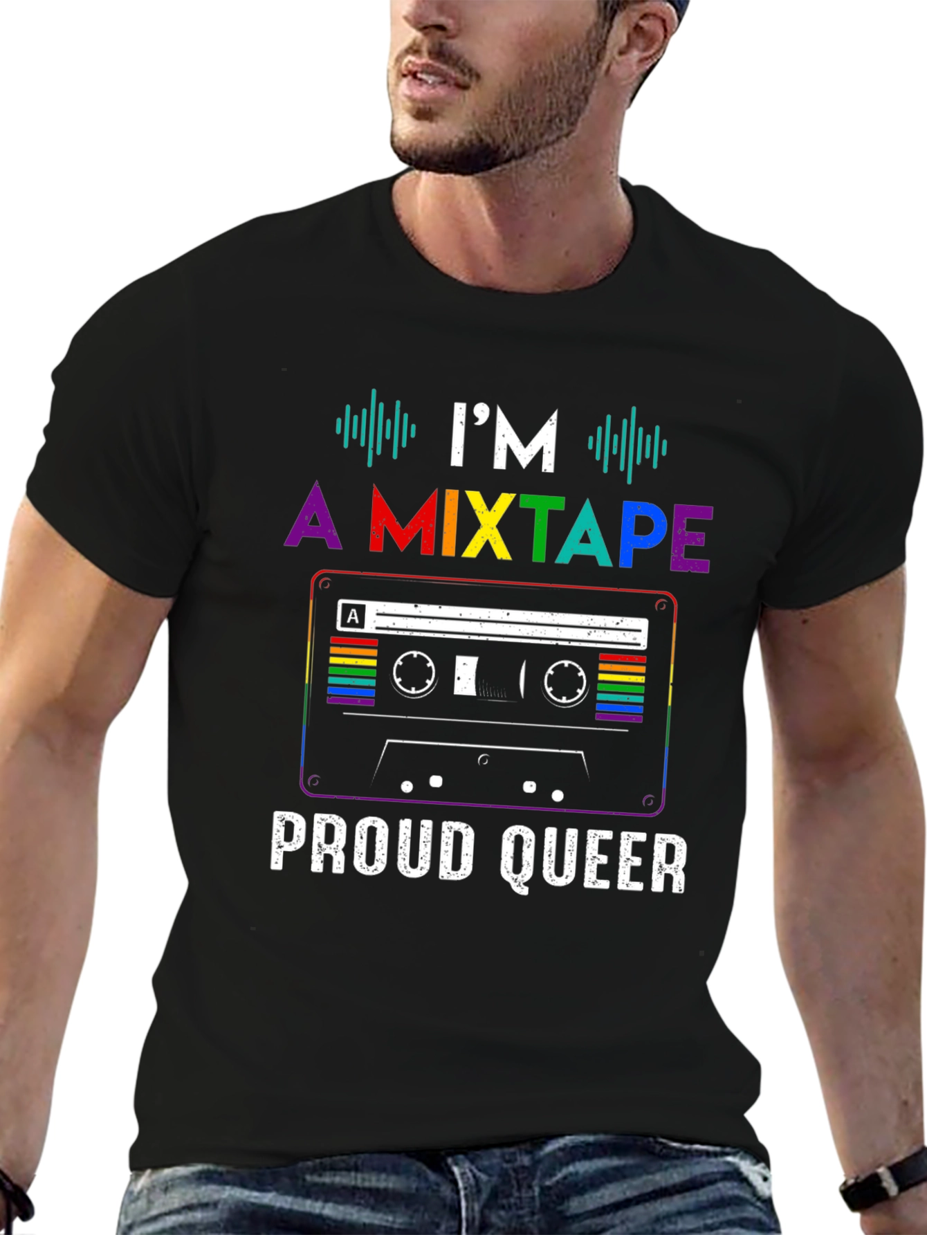Proud Queer Mixtape T-Shirt - LGBTQ+ Pride Apparel