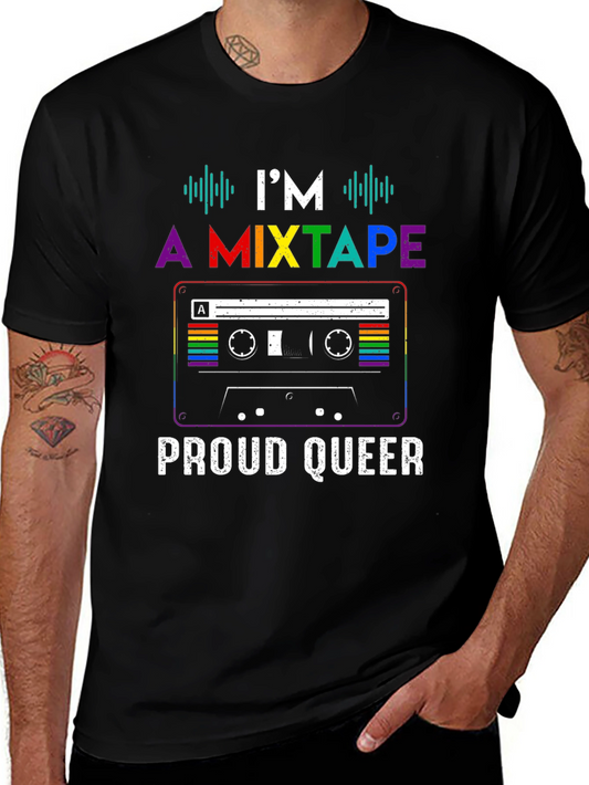 Proud Queer Mixtape T-Shirt - LGBTQ+ Pride Apparel