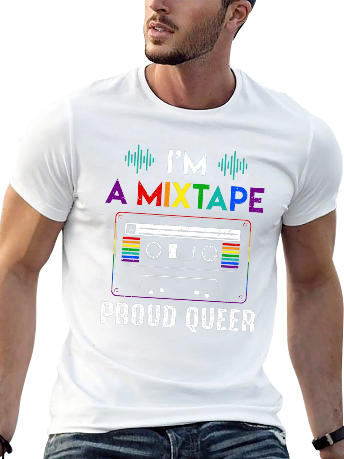 Proud Queer Mixtape T-Shirt - LGBTQ+ Pride Apparel