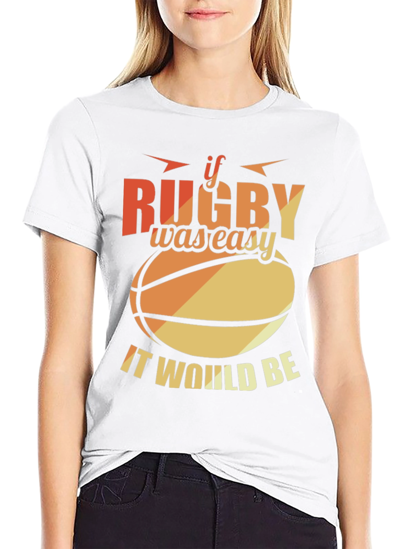 Rugby Graphic T-Shirt - If Rugby Was Easy Tee