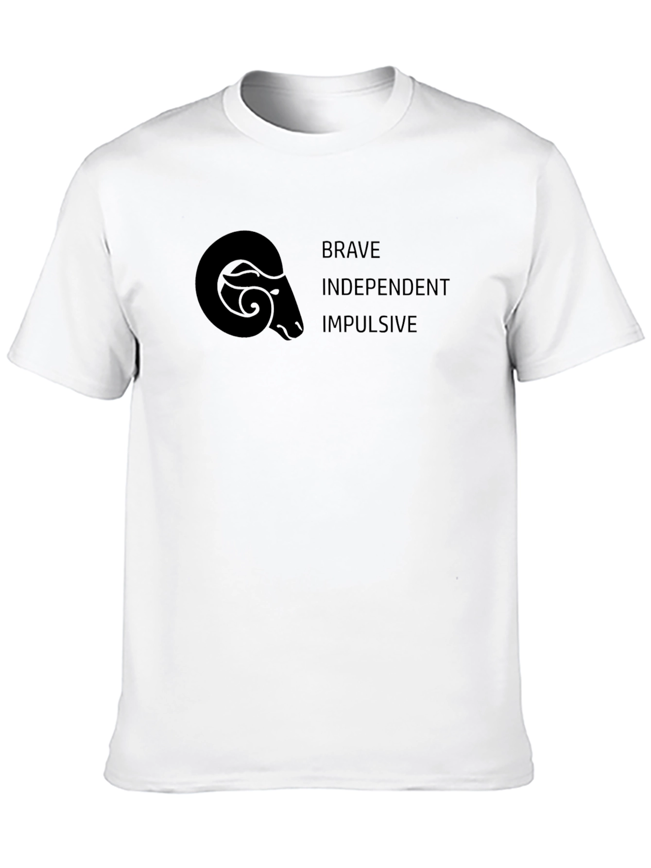 Aries Zodiac Graphic T-Shirt - Brave Independent Impulsive