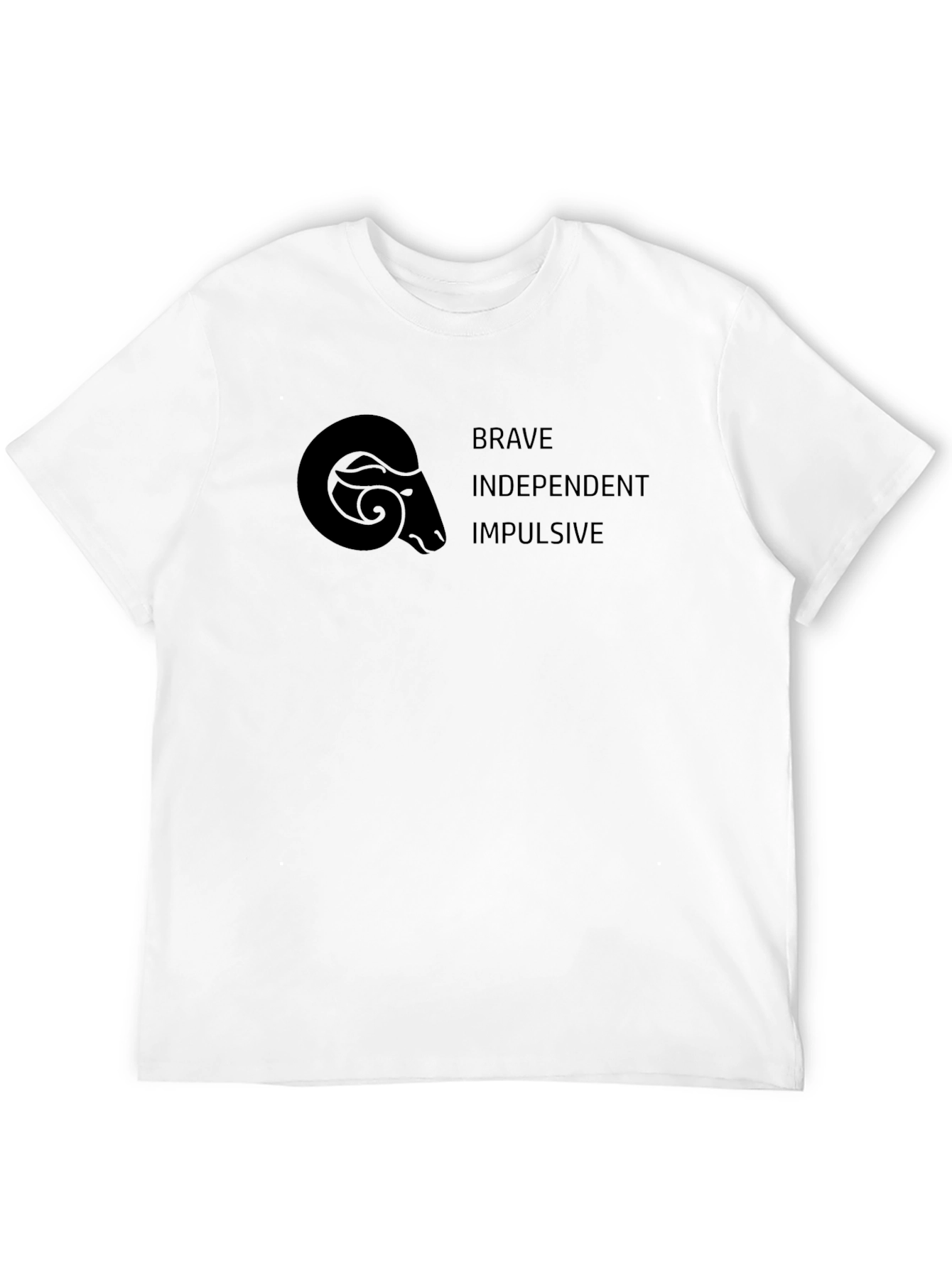 Aries Zodiac Graphic T-Shirt - Brave Independent Impulsive