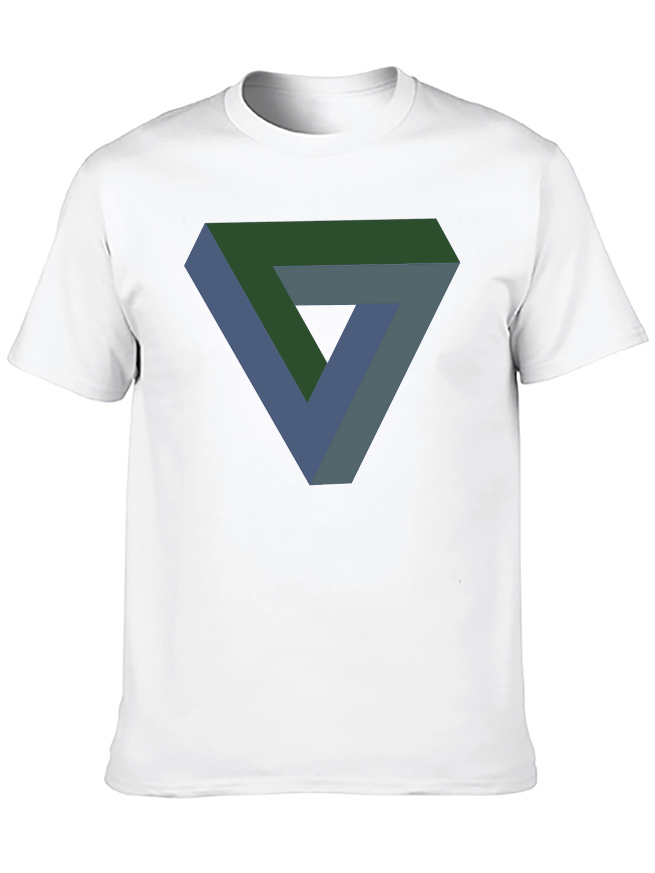 Optical Illusion Triangle Graphic Tee - Mens Black T-Shirt